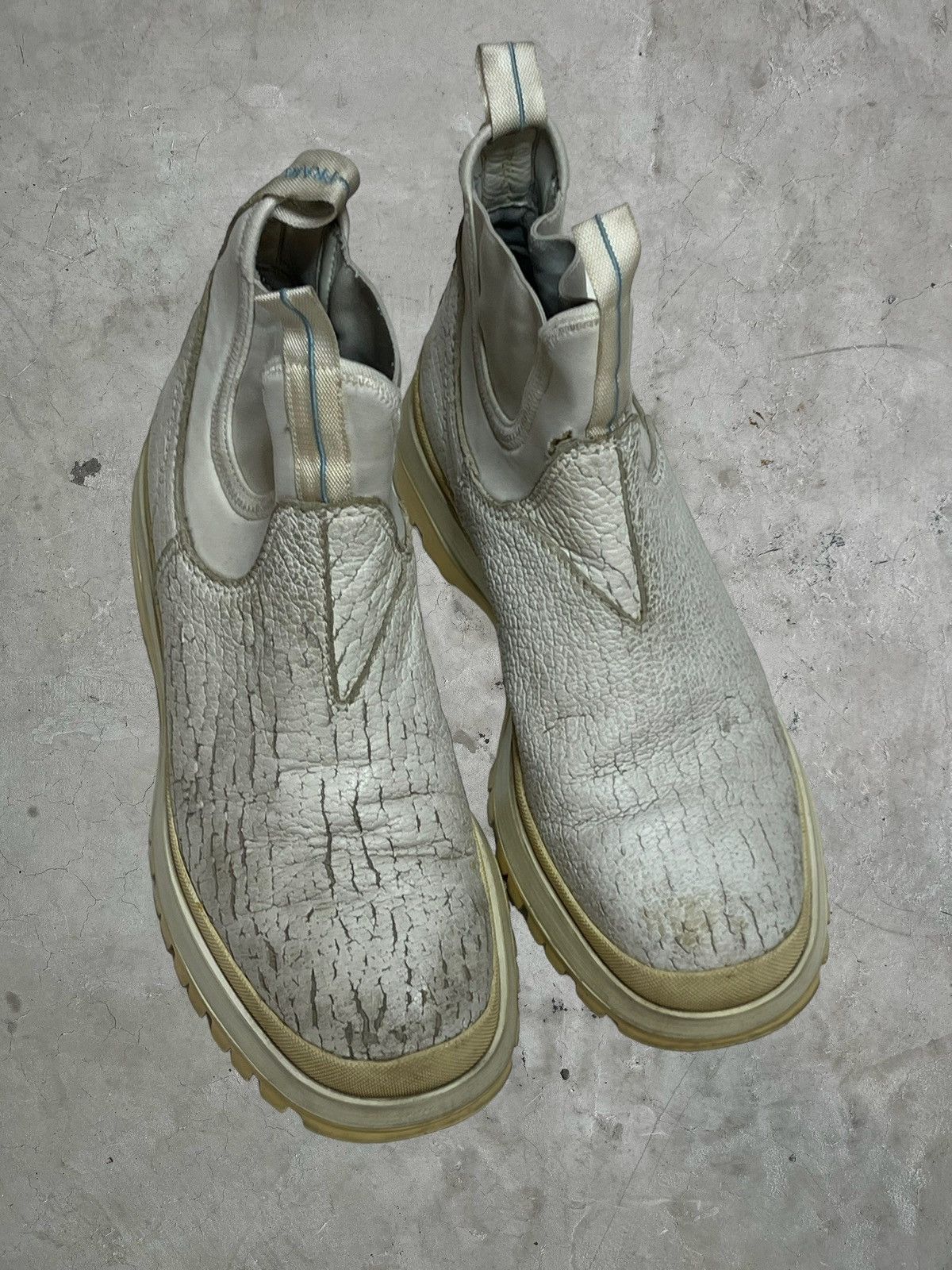Prada AW/18 Prada ‘Brixxen’ Cracked Leather Boots Size US 9.5 / EU 42-43 - 5 Thumbnail