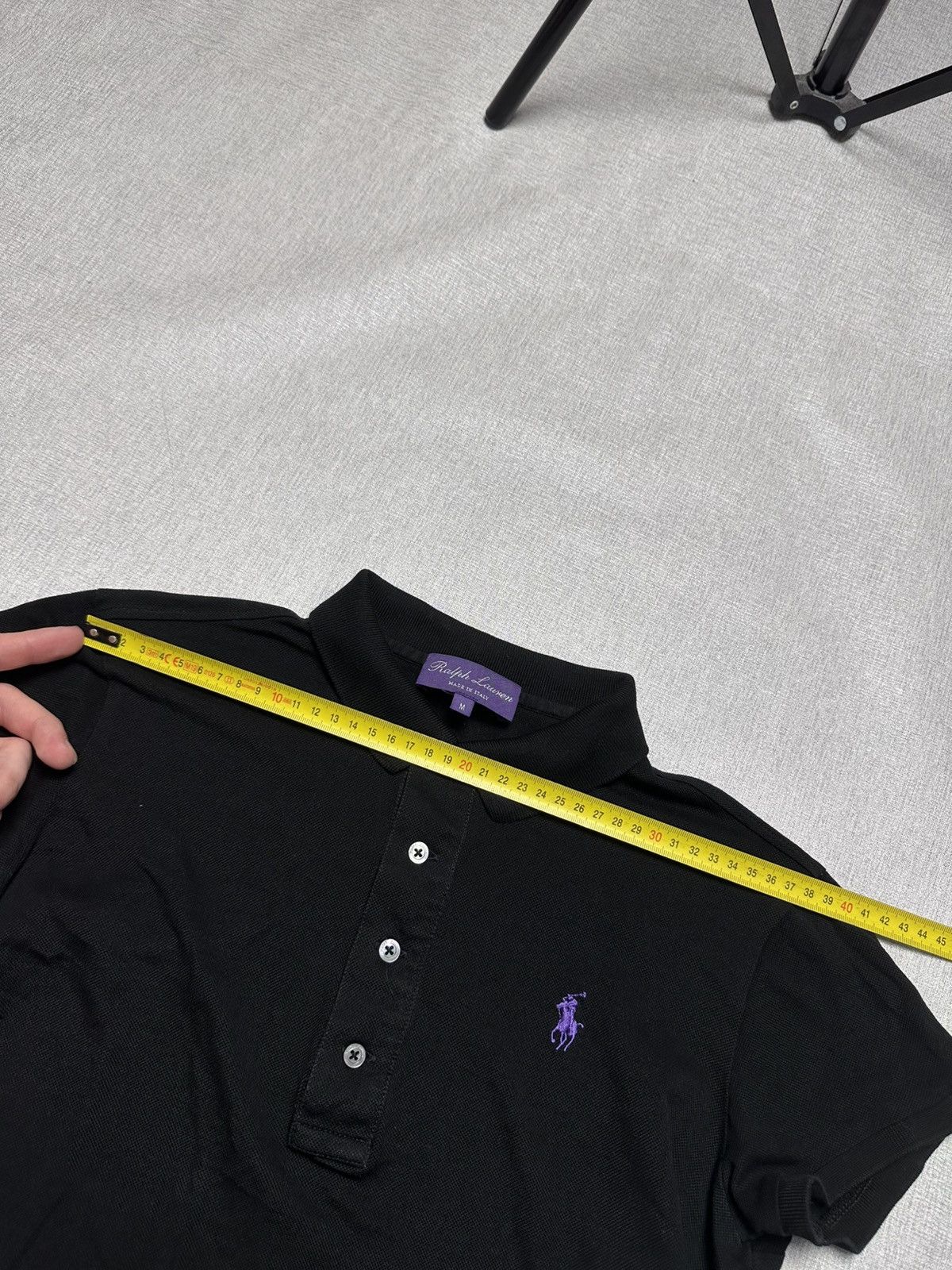 Luxury × Ralph Lauren × Ralph Lauren Purple Label Ralph Lauren Purple Label Cropped Polo Purple Pony Logo Size M / US 6-8 / IT 42-44 - 9 Thumbnail