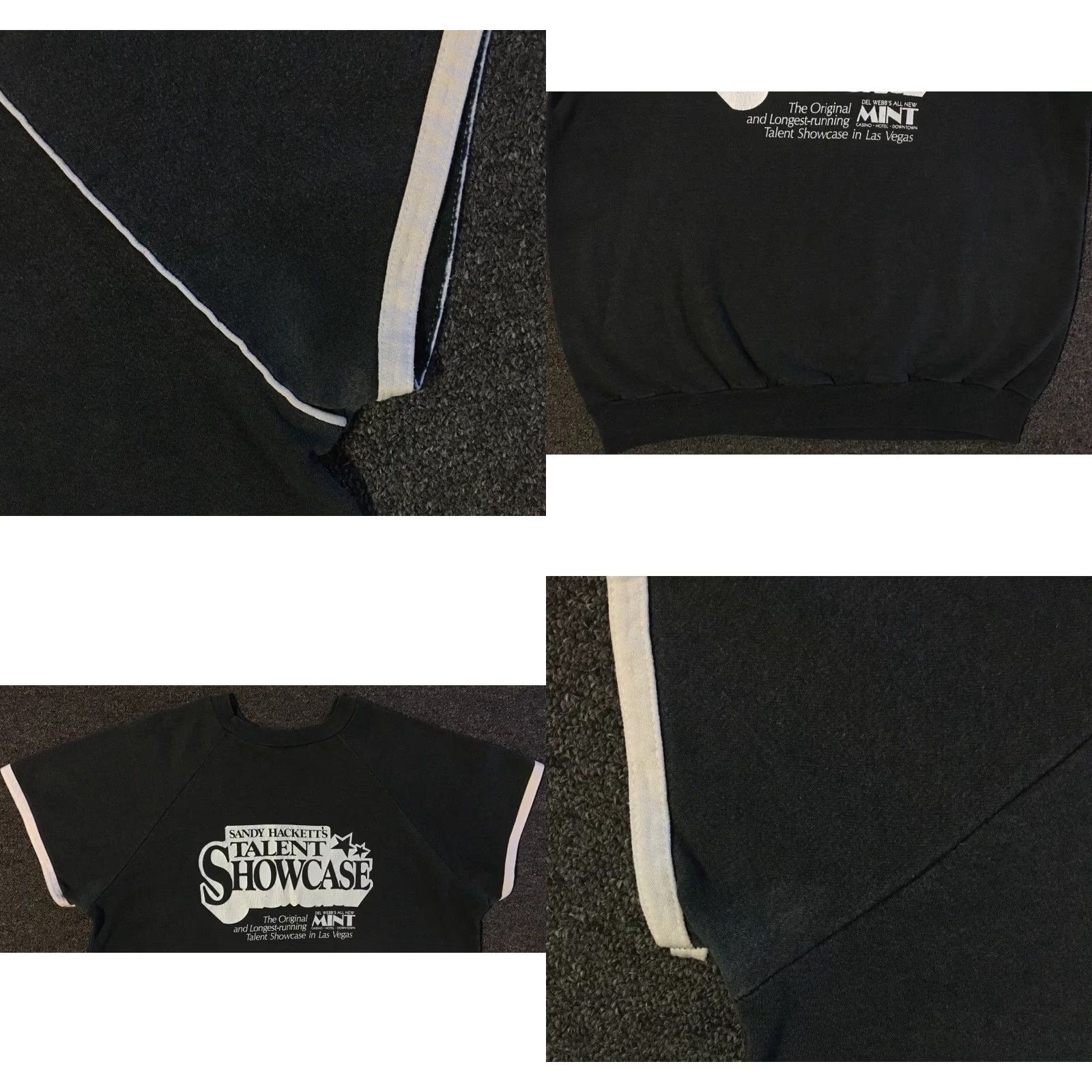 Hackett VINTAGE 80s Sandy Hackett Talent Show Faded Short Sleeve Hoodie Mens Black S Surf Skate Grunge 90s Size US S / EU 44-46 / 1 - 8 Thumbnail