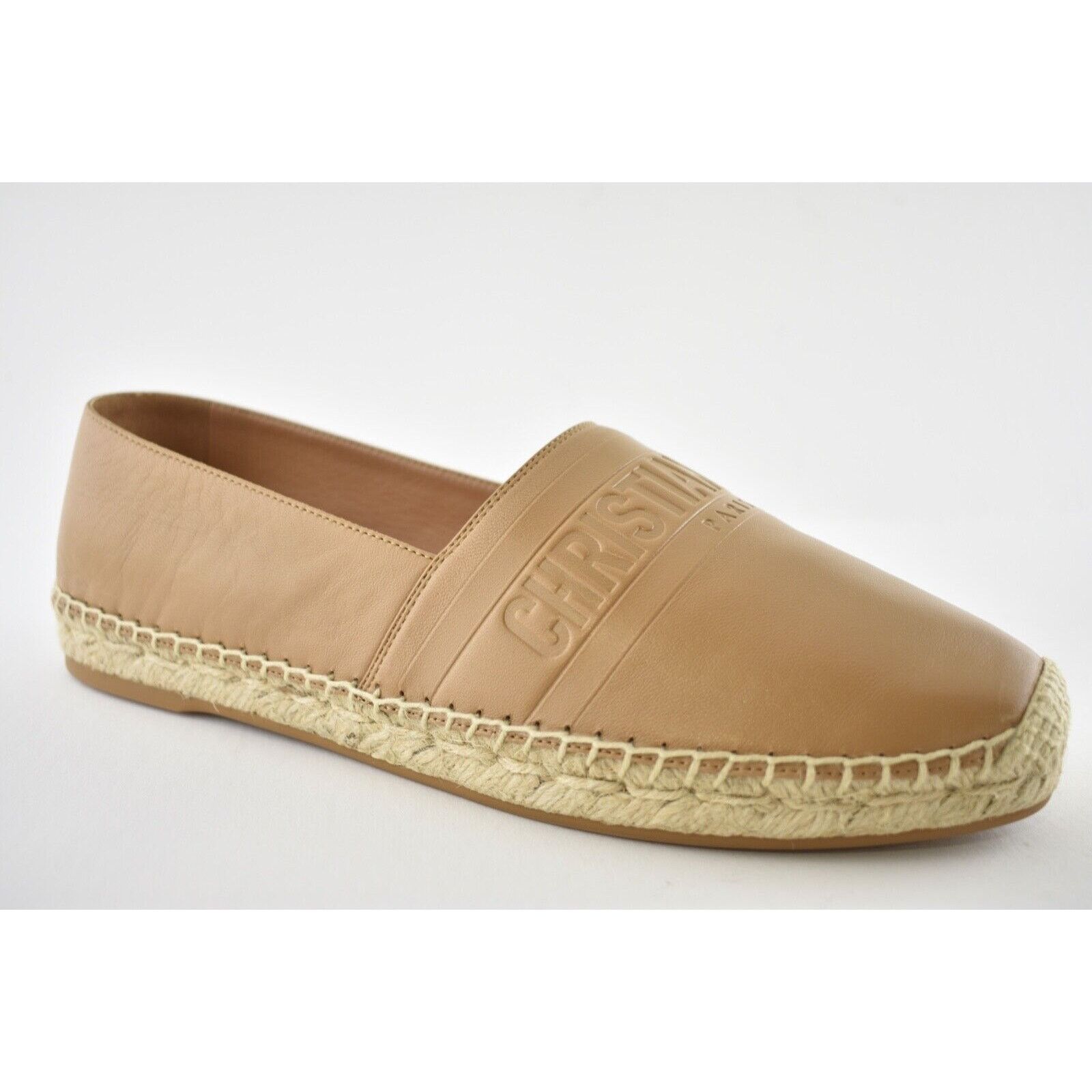 Dior Granville Noisette Leather Embroidered Espadrille Flat 40 Size US 10 / IT 40 - 3 Thumbnail