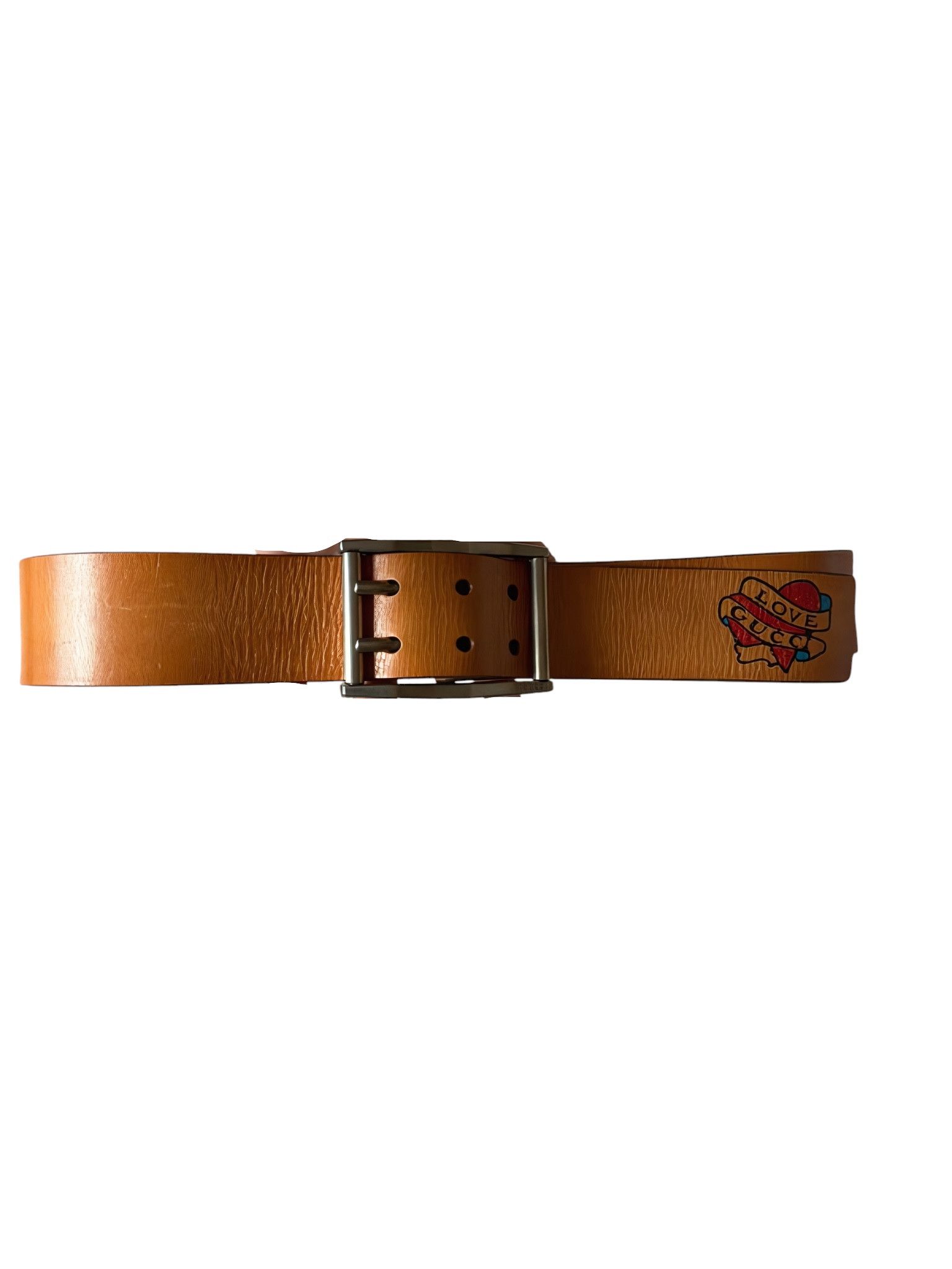 Gucci LOVE GUCCI TATTOO LEATHER BELT Size ONE SIZE - 1 Thumbnail