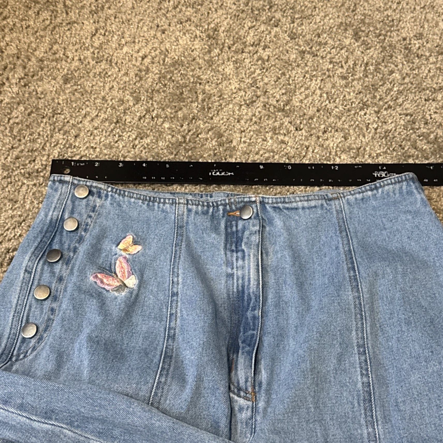 Vintage VINTAGE 80s Butterfly Embroidered Together! Brand Women’s Jeans Straight Blue 30x30 Womens Size 36" / US 14 / IT 50 - 5 Thumbnail