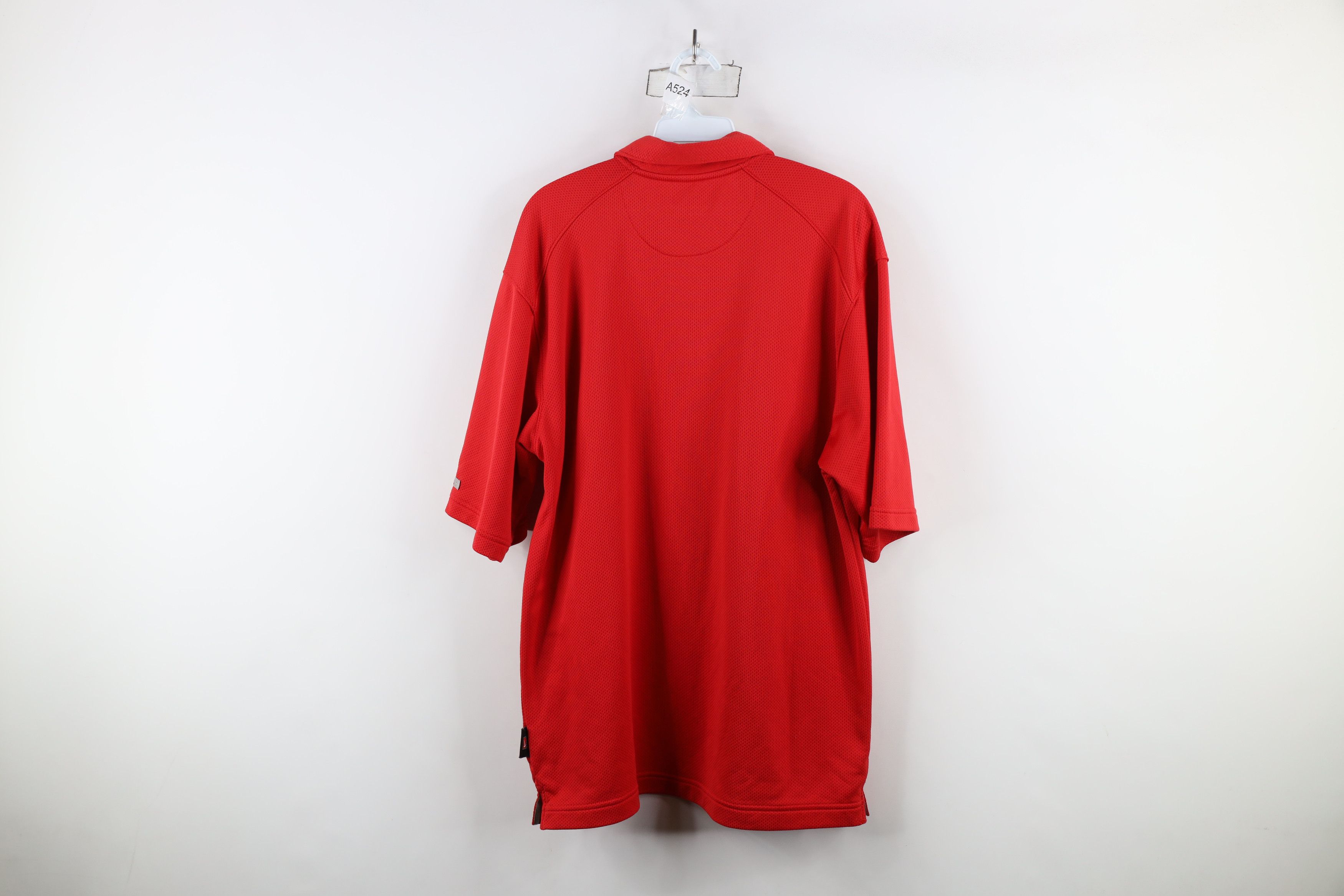 Nike × Vintage Vintage Nike Swoosh Ohio State University Thermal Knit Polo Size US M / EU 48-50 / 2 - 14 Thumbnail
