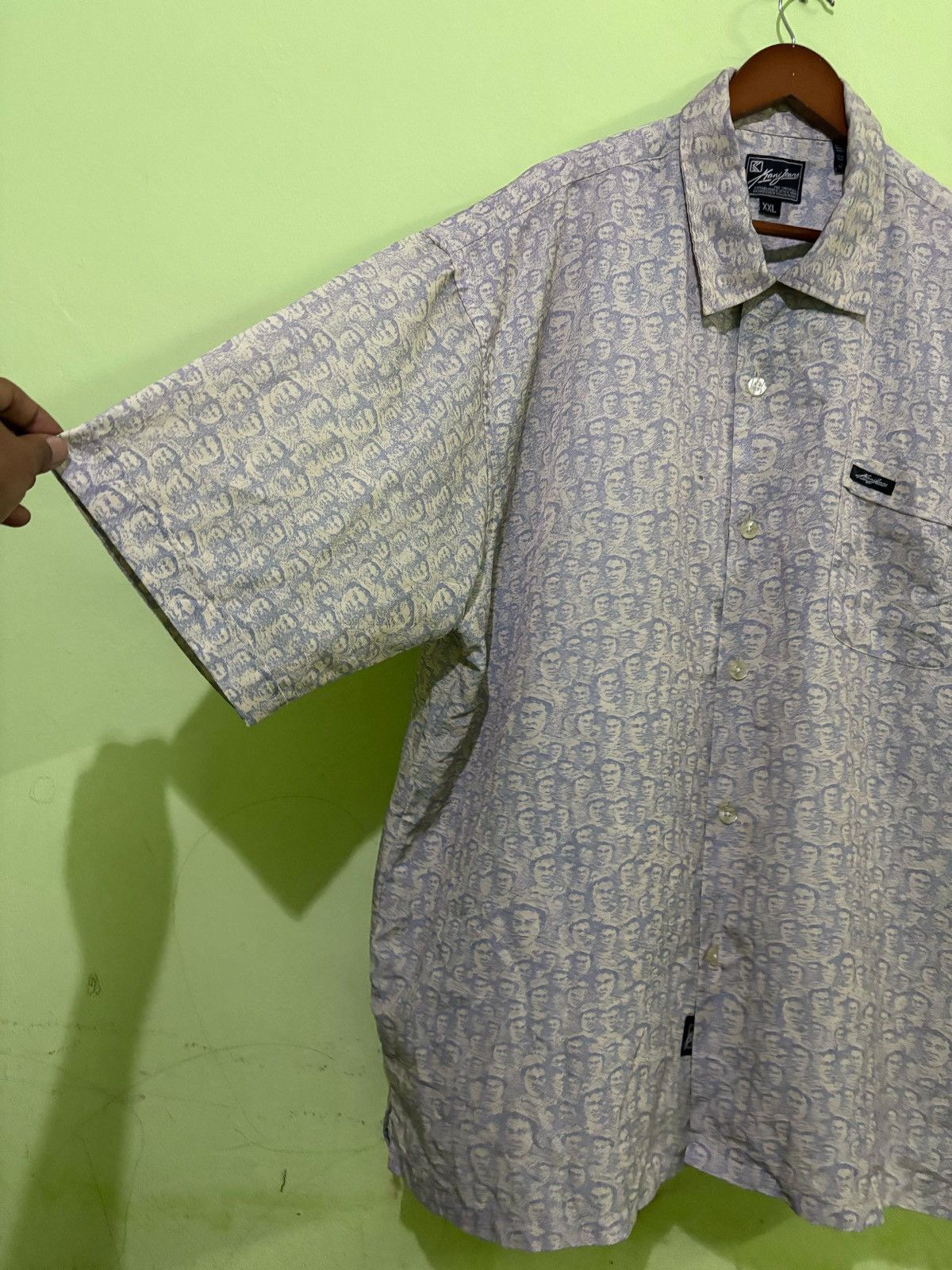 Karl Kani × Vintage Vintage Karl kani Button Shirt Full Print Face Design HipHop Size US XXL / EU 58 / 5 - 2 Thumbnail