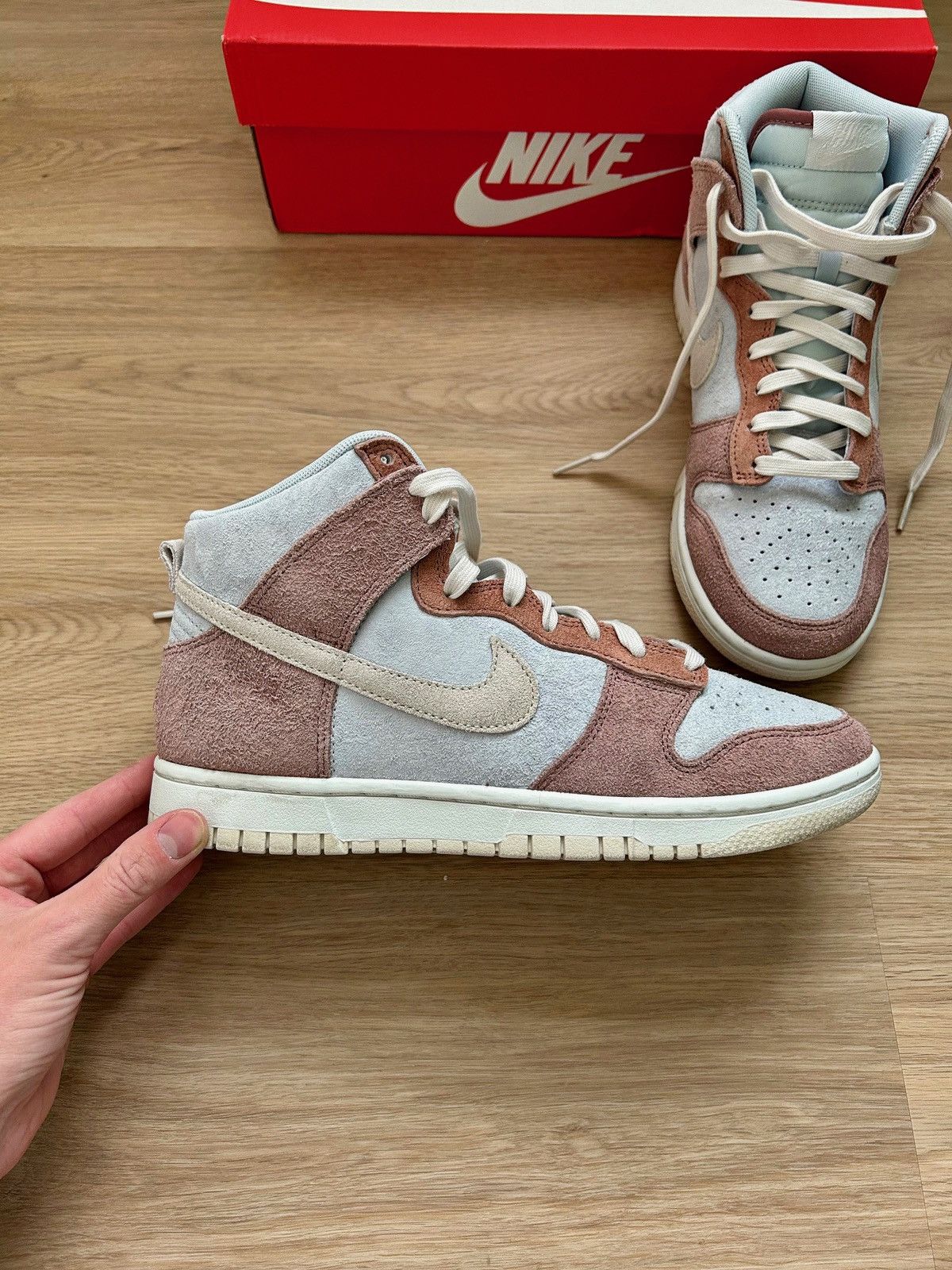 Nike Nike dunk hi fossil rose Size US 8 / EU 41 - 2 Thumbnail