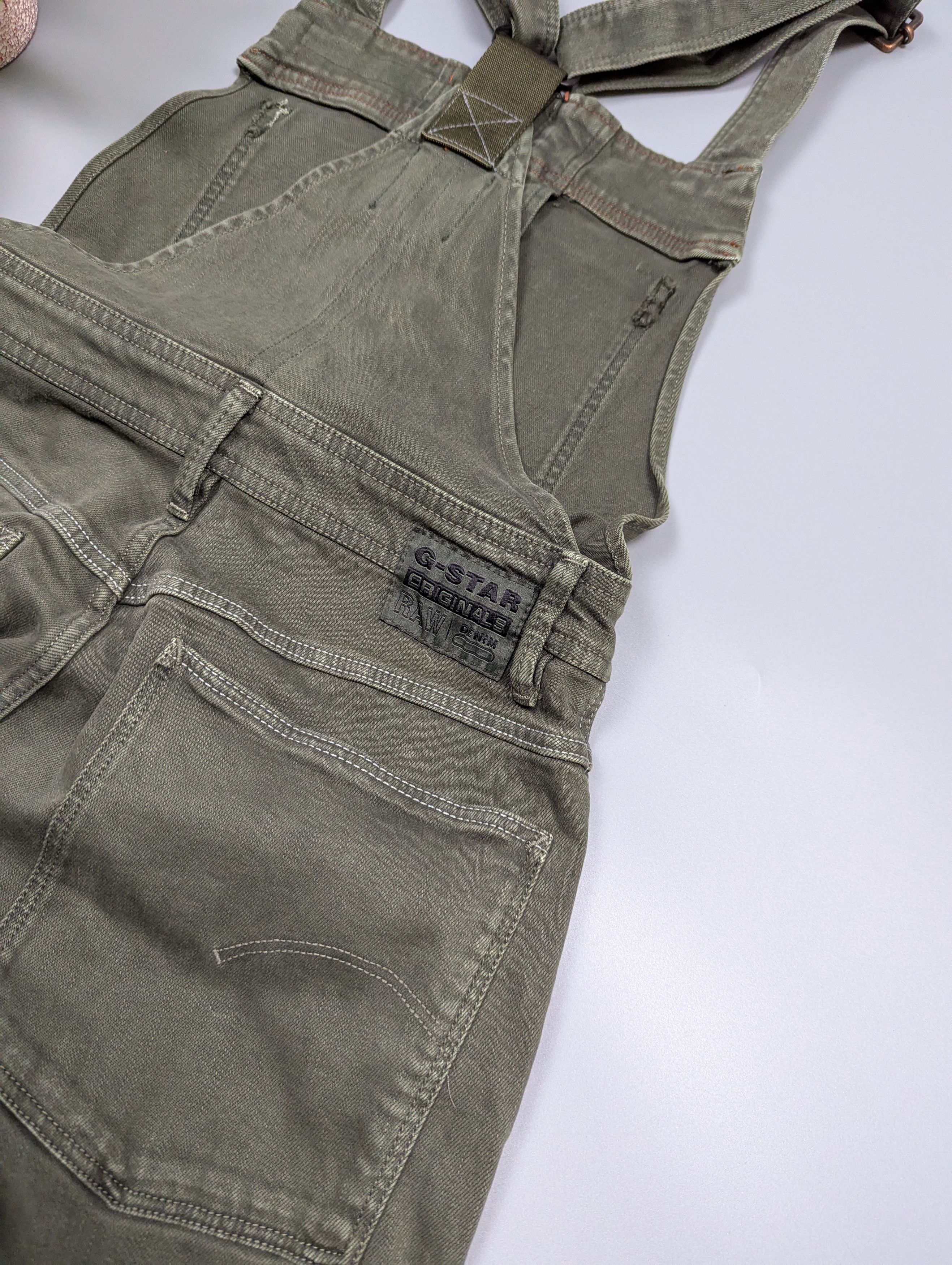 G-Star G-Star RAW Women’s Slim Olive Green Denim Dungaree Jumpsuit Size 27" / US 4 / IT 40 - 20 Thumbnail