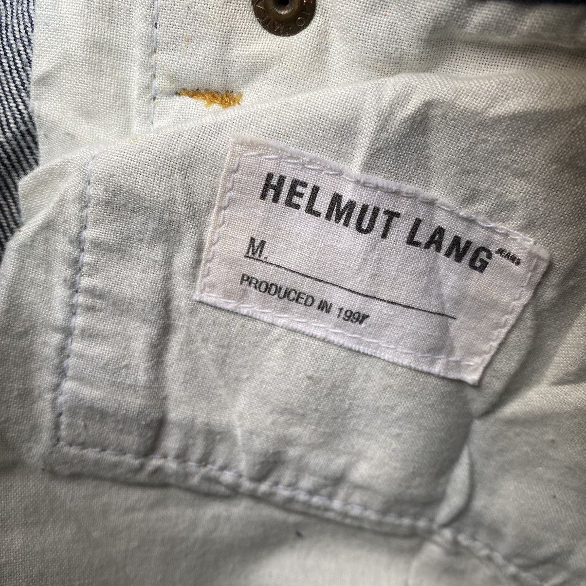 Helmut Lang Archive 1997 Raw Blue Back Leg Pockets Jeans Size US 29 - 6 Thumbnail
