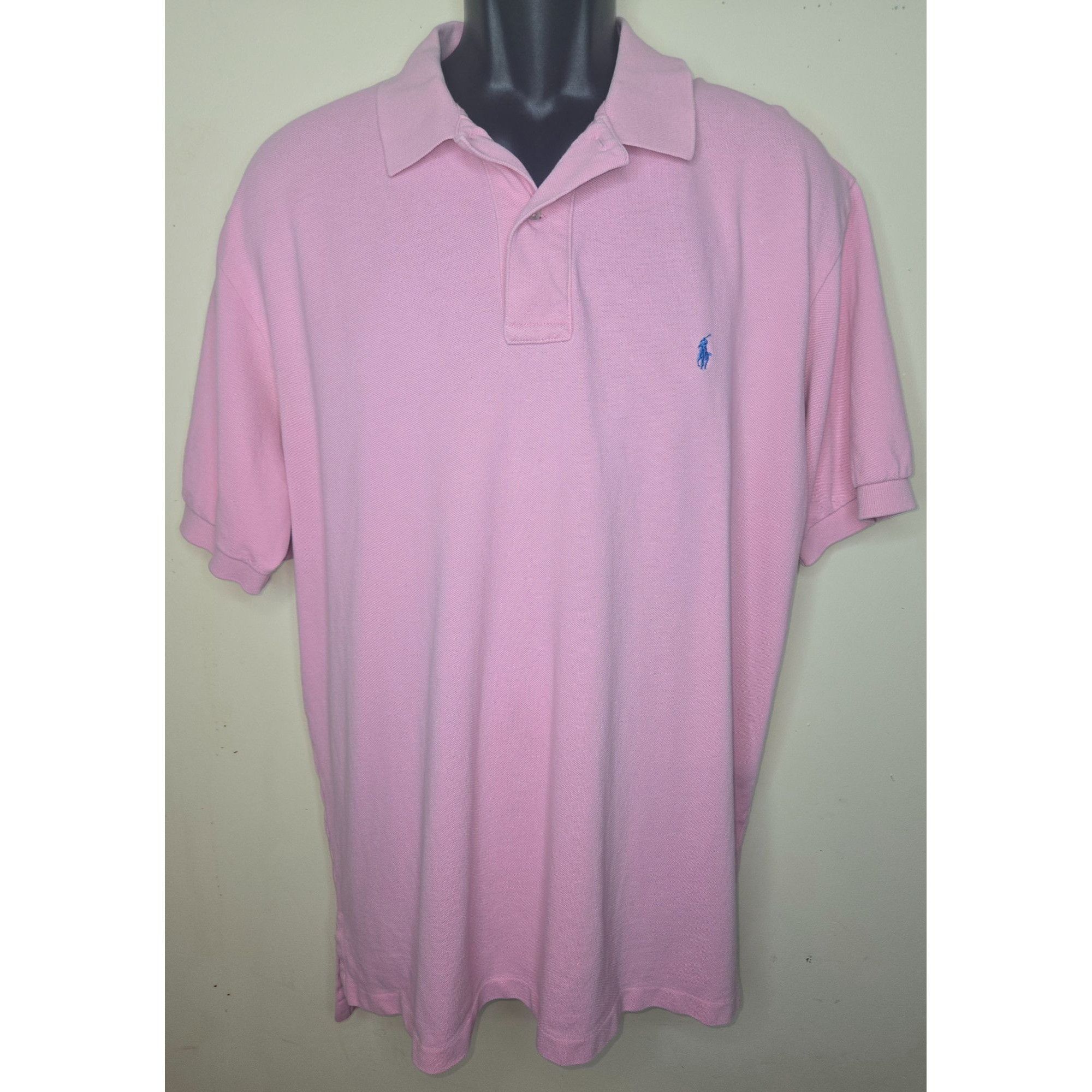 Polo Ralph Lauren Polo Ralph Lauren Mens Mesh Cotton Polo XL - Pink Size US XL / EU 56 / 4 - 1 Thumbnail