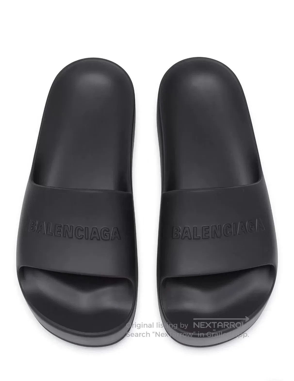 Balenciaga Balenciaga Black Thick-Soled Slides. Size US 4 / IT 34 - 1 Thumbnail