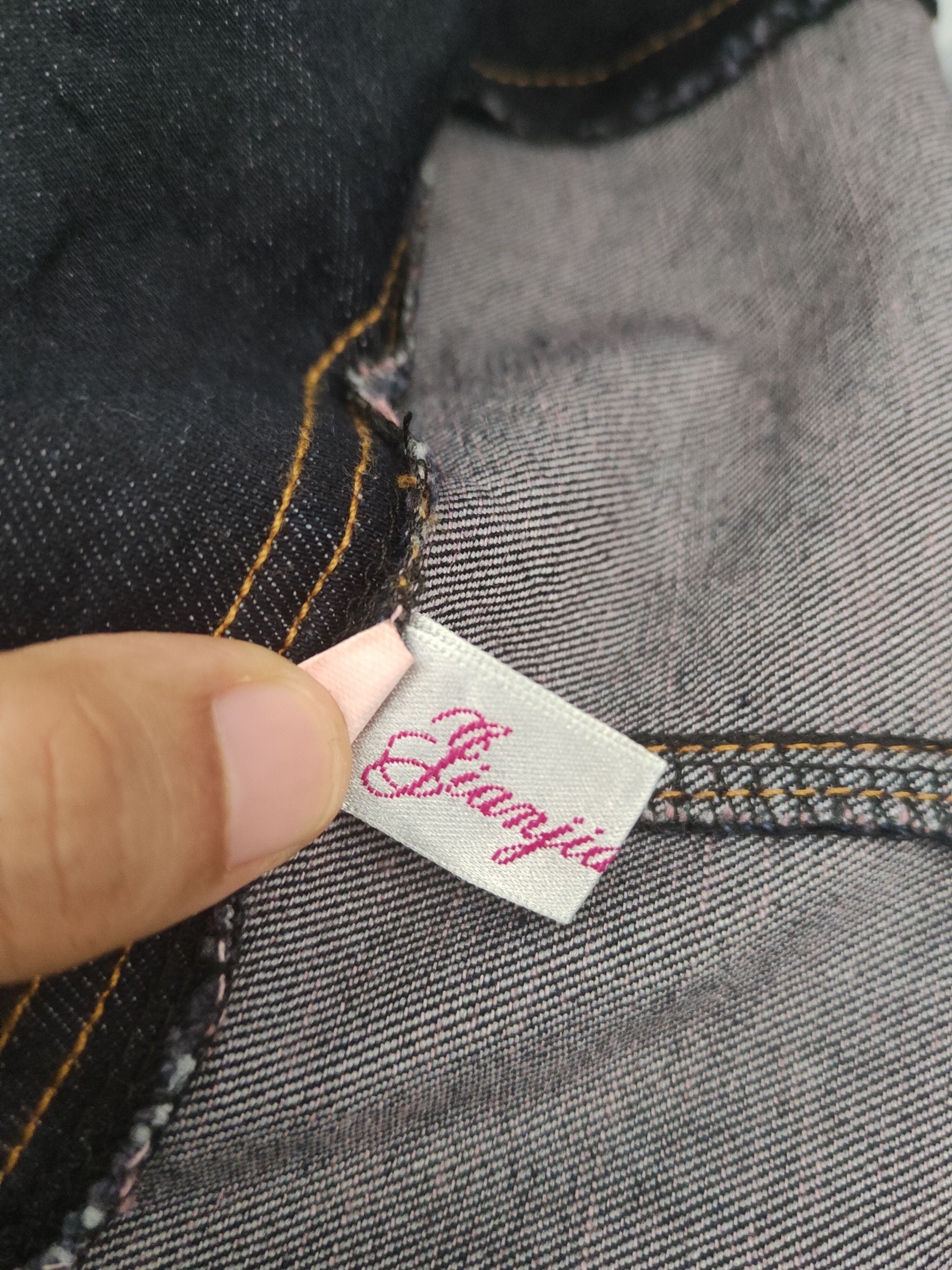 Japanese Brand × Vintage Avant Garde by Jianjian Yilian DarkBlue Denim Skirt Jumpsuit Size 35" - 11 Thumbnail