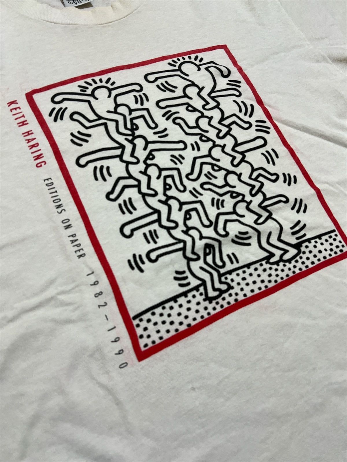 Keith Haring Vintage 90s Keith Haring “People Ladder” Artwork Tee Size US L / EU 52-54 / 3 - 2 Thumbnail