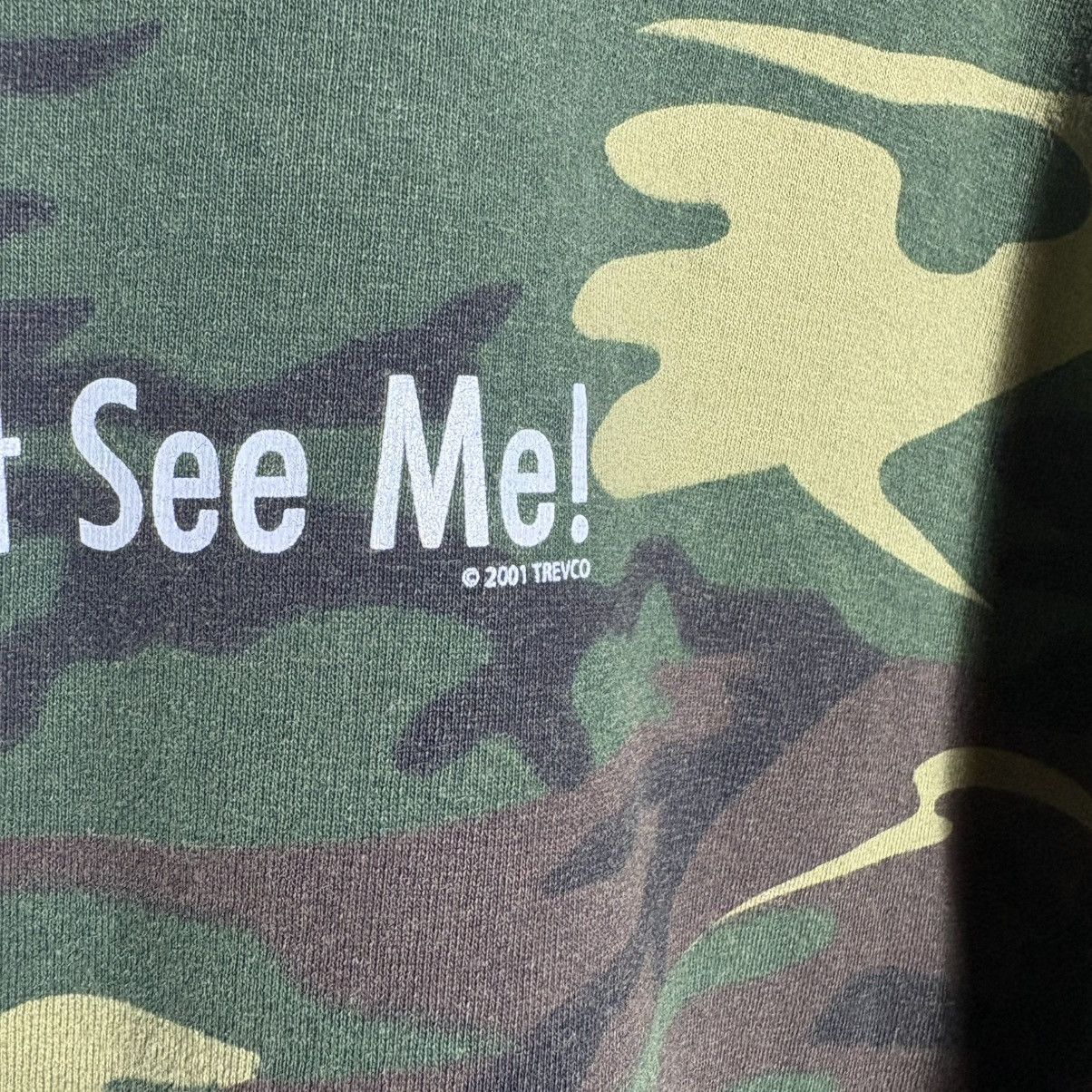 Vintage Vintage Parody Camo T-Shirt / Ha ! Now You Can’t See Me ! Size US XL / EU 56 / 4 - 4 Thumbnail