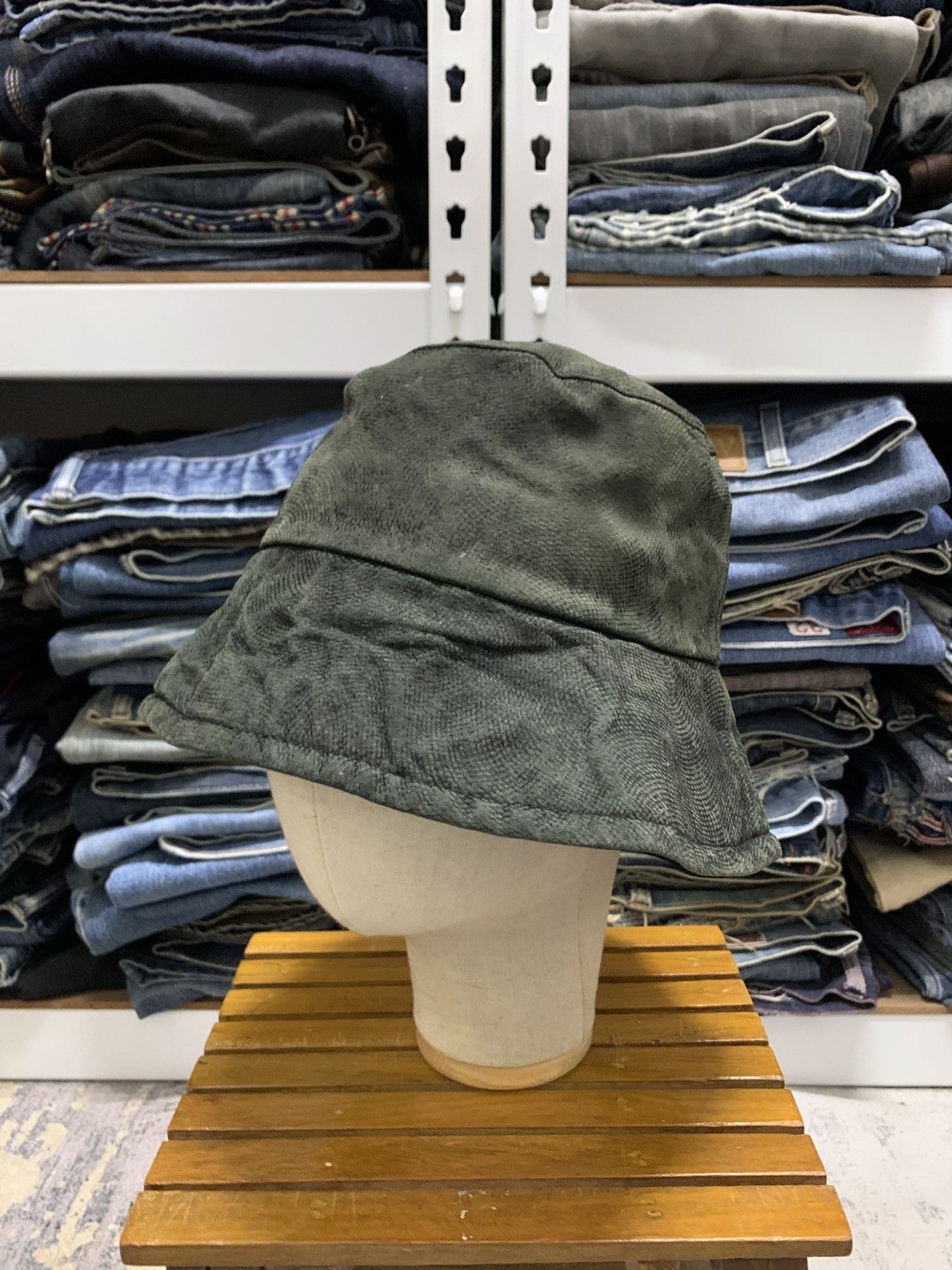 Hysteric Glamour Japanese Brand Suede Leather Bucket Hat Size ONE SIZE - 1 Thumbnail
