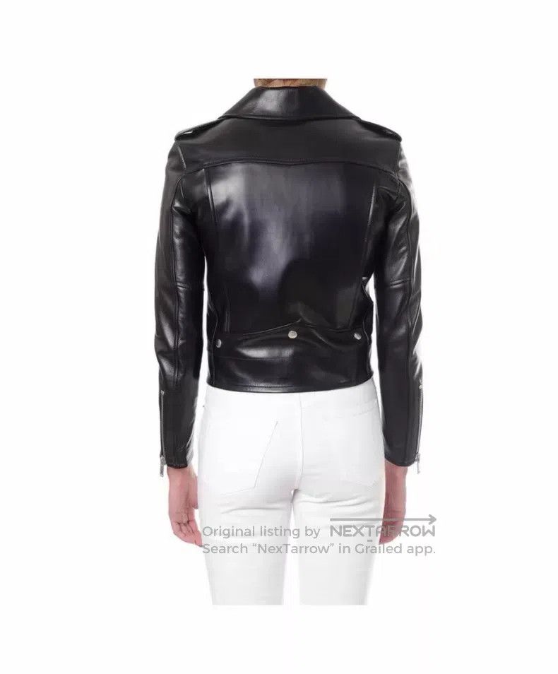 Saint Laurent Paris Saint Laurent Paris Biker Zipper Leather Jacket, size: F38 Size XS / US 0-2 / IT 36-38 - 9 Thumbnail