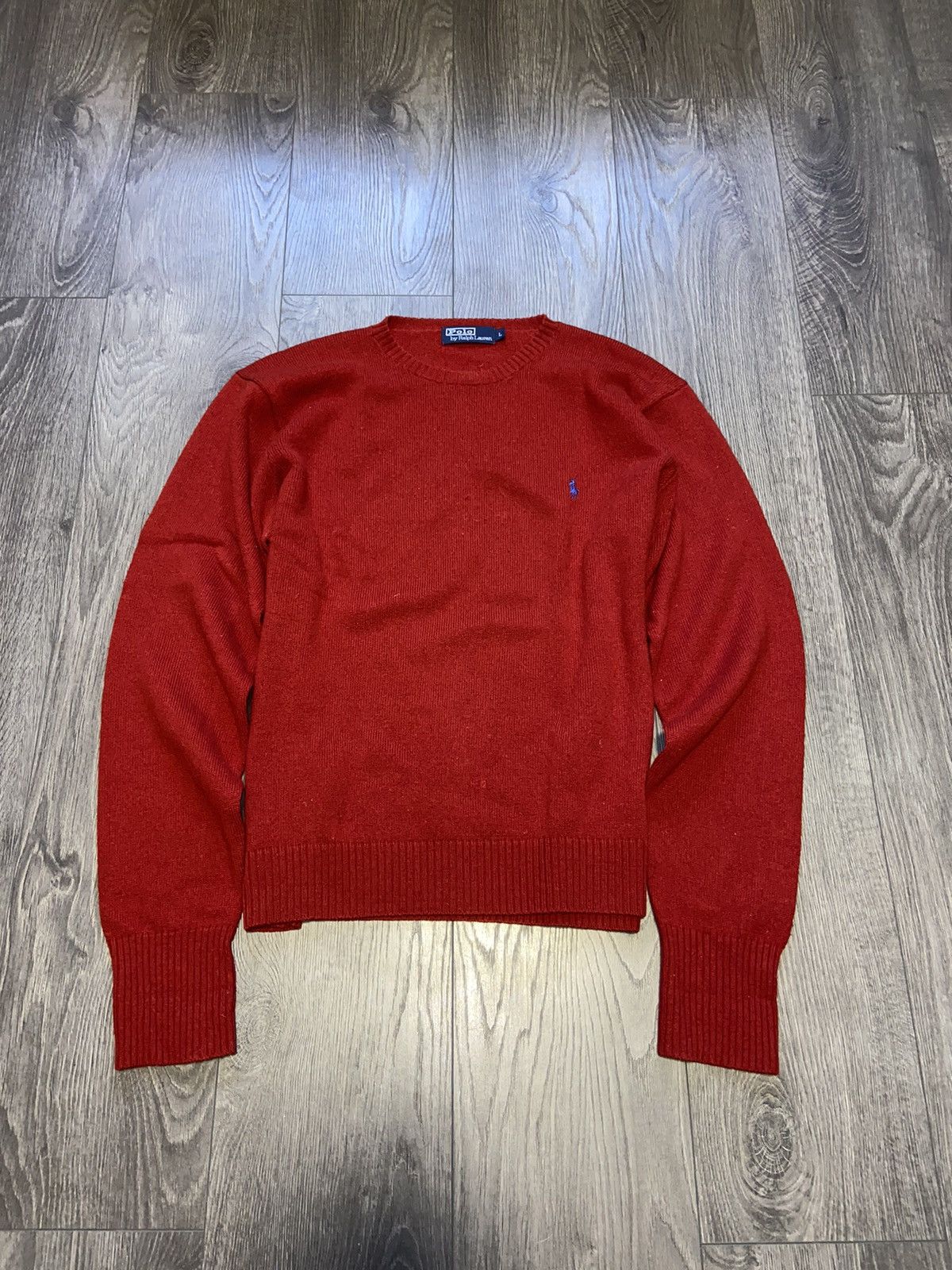 Polo Ralph Lauren × Vintage POLO RALPH LAUREN VINTAGE RED KNITTED SWEATER Size US L / EU 52-54 / 3 - 1 Thumbnail