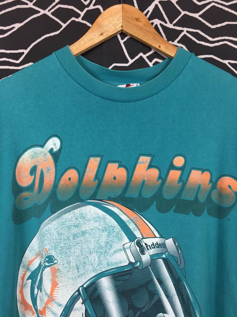 NFL Vtg 1994 Riddell Miami Dolphins NFL American Sports Tee Size US XXL / EU 58 / 5 - 3 Thumbnail