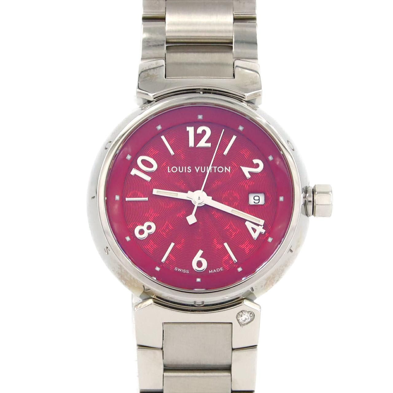 Louis Vuitton Louis Vuitton Louis Vuitton Tambour Stainless Steel Watch Metal Quartz Q121T DUTY FREE for USA Size ONE SIZE - 1 Thumbnail