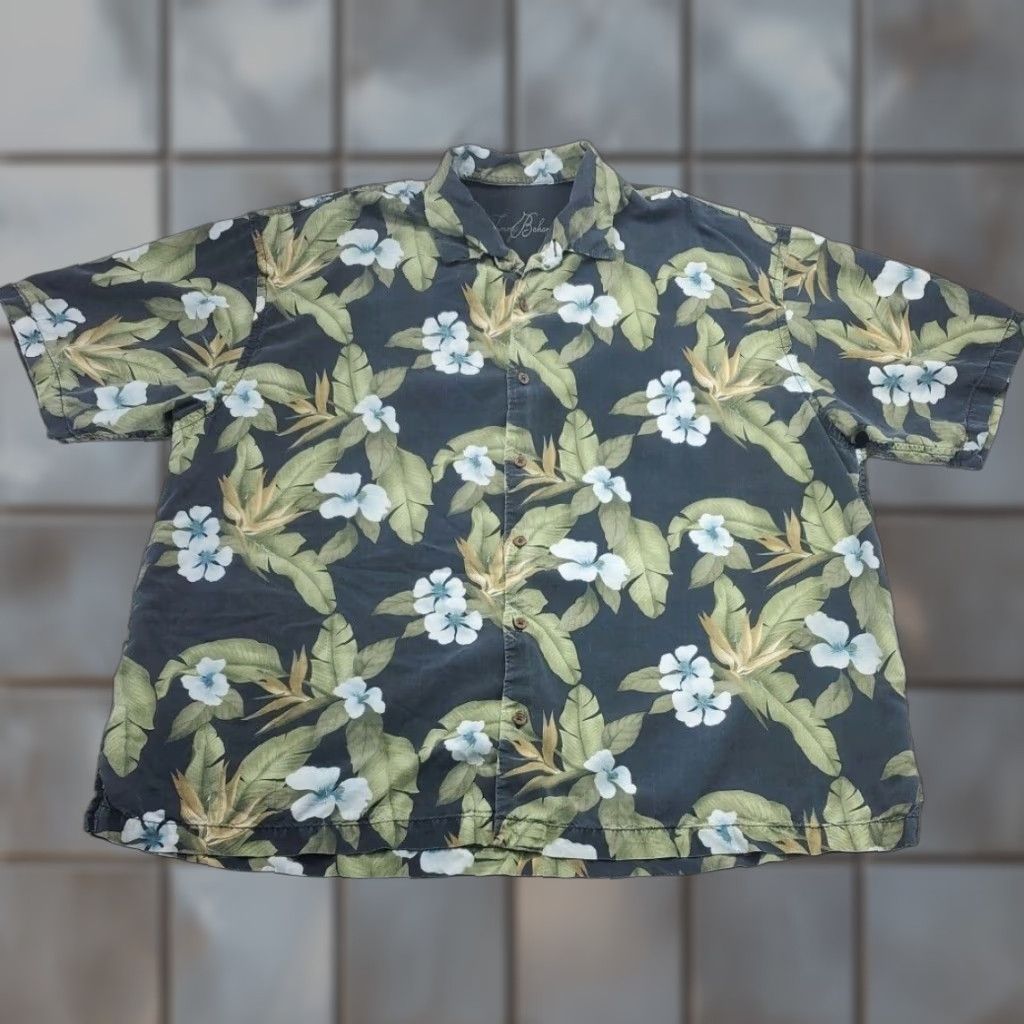 Tommy Bahama VINTAGE Tommy Bahama Hawaiian Shirt Mens 2XL Floral Tropical Button-Up 100% Silk Silk Shirt Men’s Short Sleeve Casual Beach Size US XXL / EU 58 / 5 - 1 Thumbnail