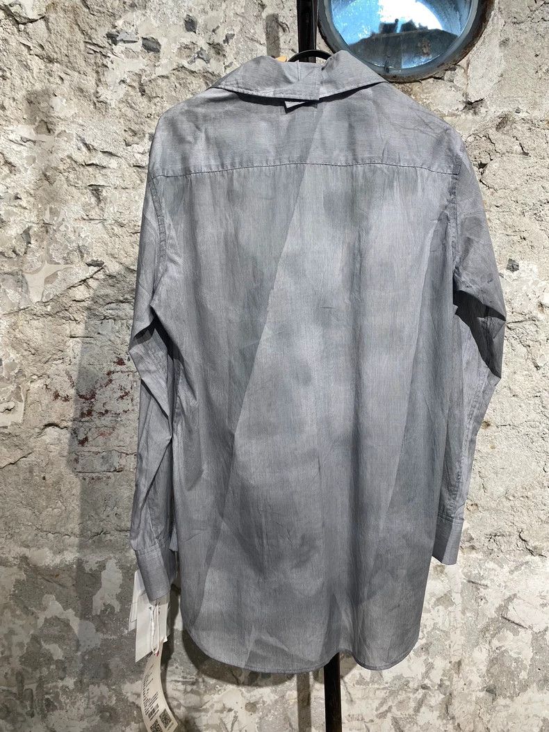 Y's Y's Blue and Grey Stripe Panel Shirt Size US M / EU 48-50 / 2 - 2 Thumbnail