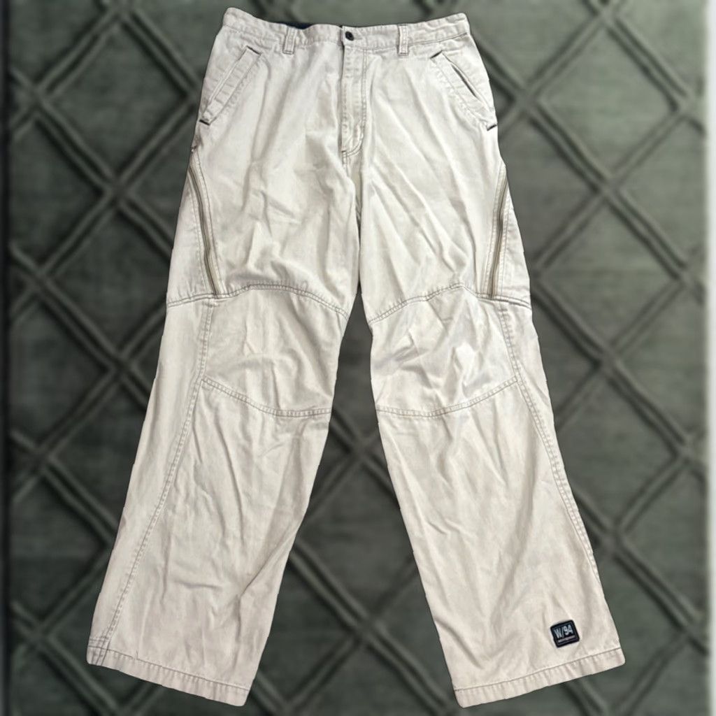 Vintage Wearfirst Cargo Pants Mens 34x32 Tan Straight Leg Cargo Pants Mens Regular 34in Gray Cotton Ramie Vintage No Size US 34 / EU 50 - 1 Thumbnail