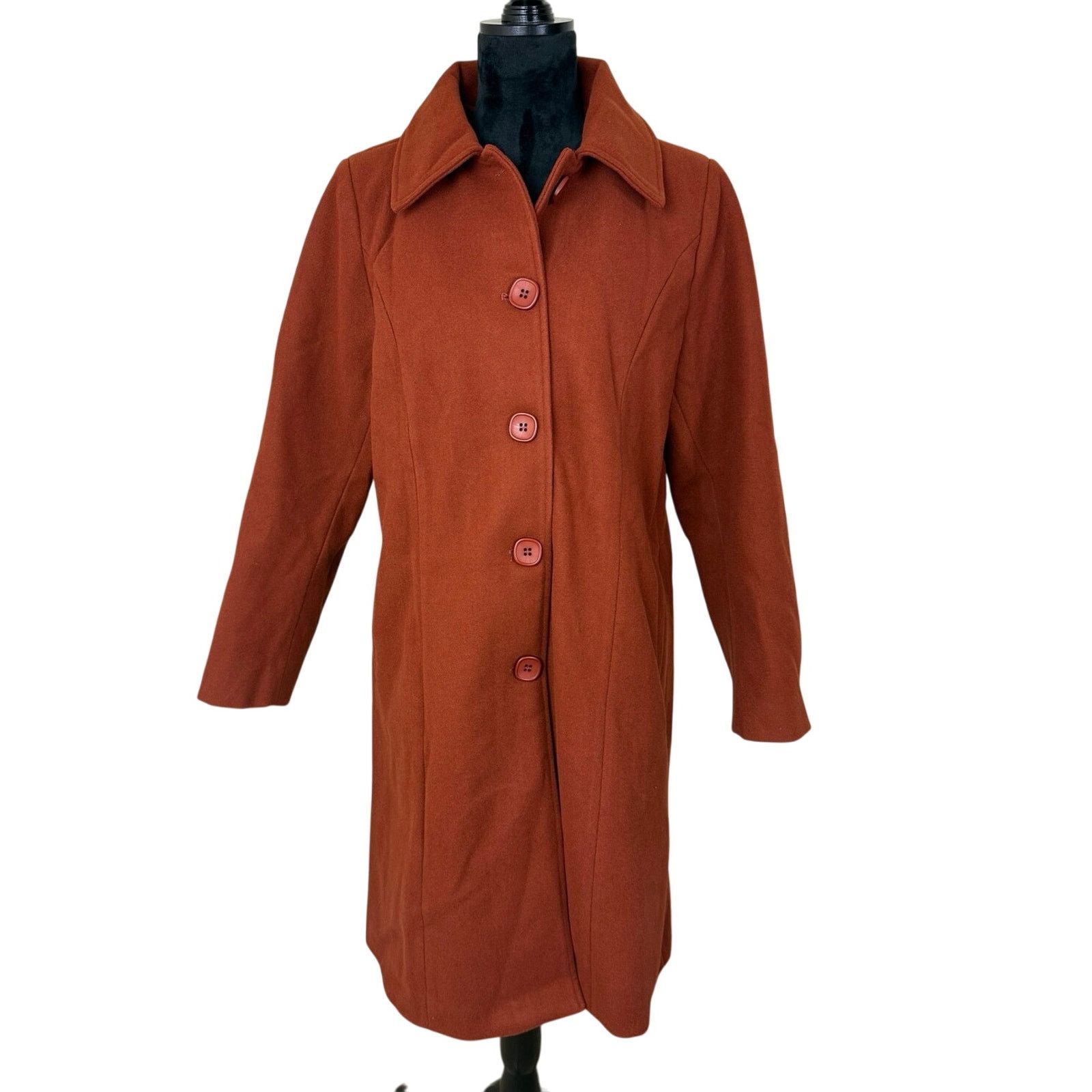 Other Fashion Collection Brown/Red-Orange Coat - Size M Size M / US 6-8 / IT 42-44 - 1 Thumbnail