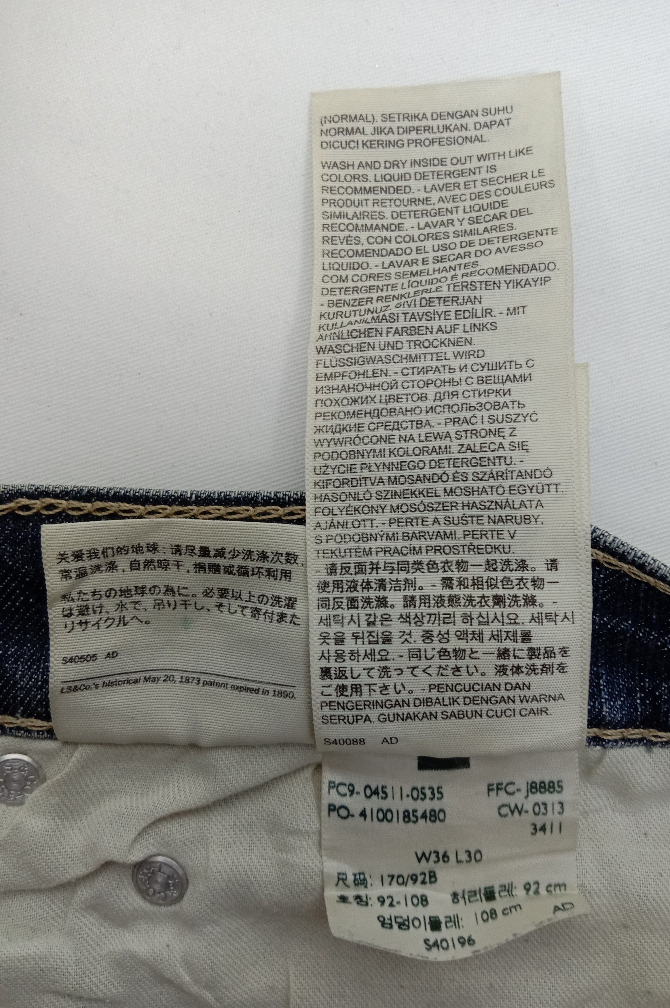 Levi's Vintage Levi's 511 Slim Jeans Earth Tone Distressed Denim Size US 36 / EU 52 - 11 Thumbnail