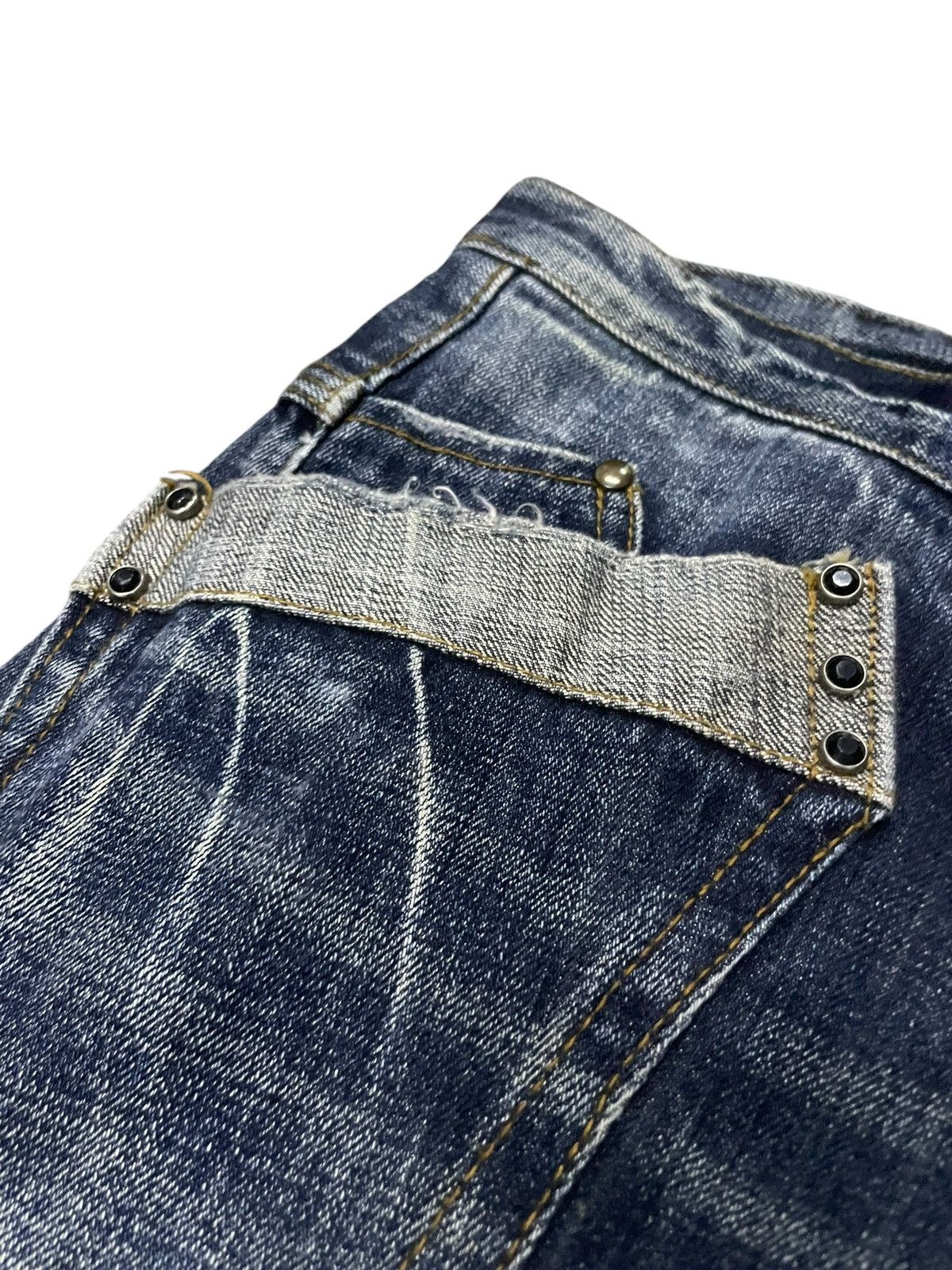 If Six Was Nine × LOWBOX × Le Grande Bleu (L.G.B.) Pure Paradise Japan Rhinestones Mens Flare Claw Mark Jeans Size US 32 / EU 48 - 8 Thumbnail