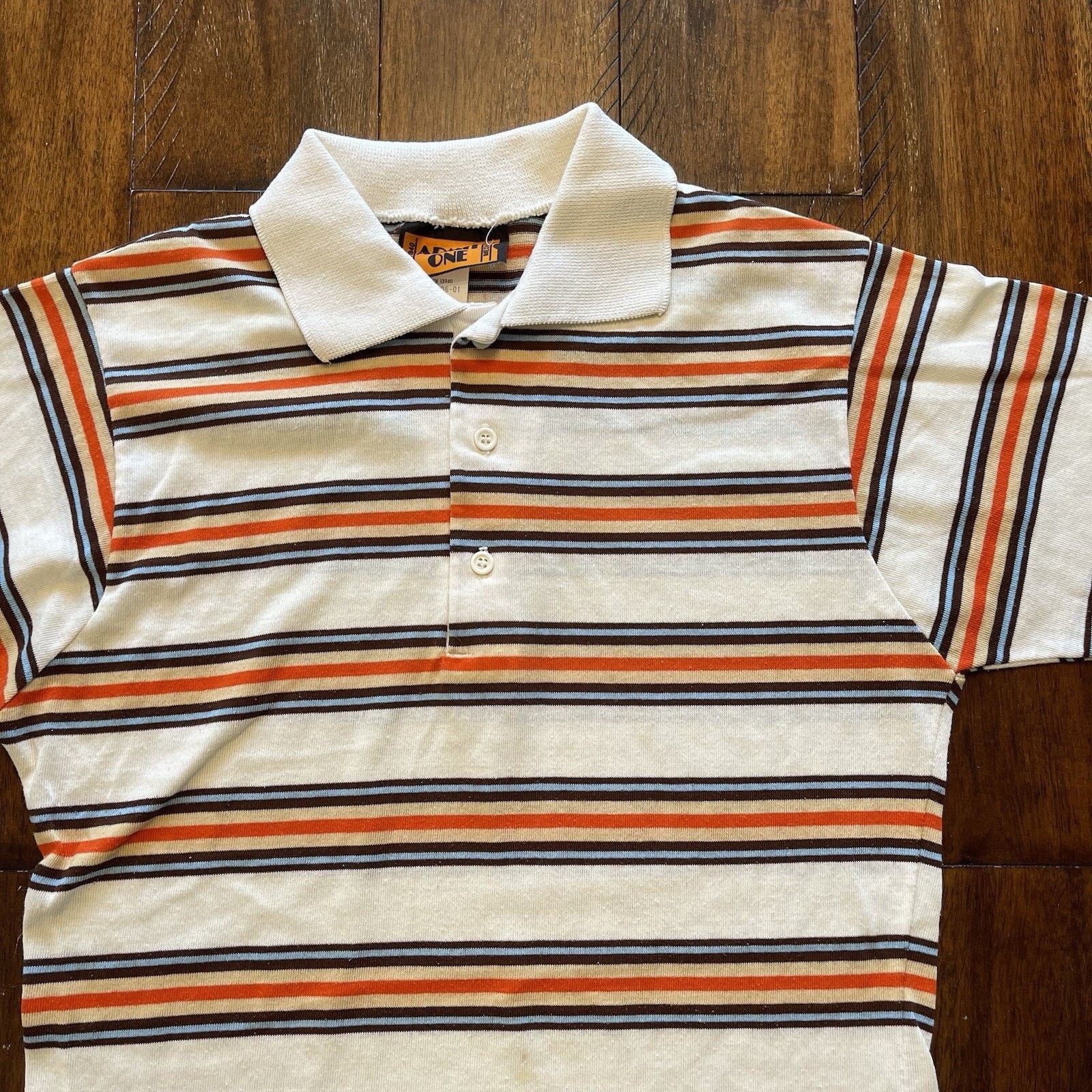 Vintage Vintage 70s Admit-One MOD Polo Shirt M Small Spot Surf Size M / US 6-8 / IT 42-44 - 2 Thumbnail