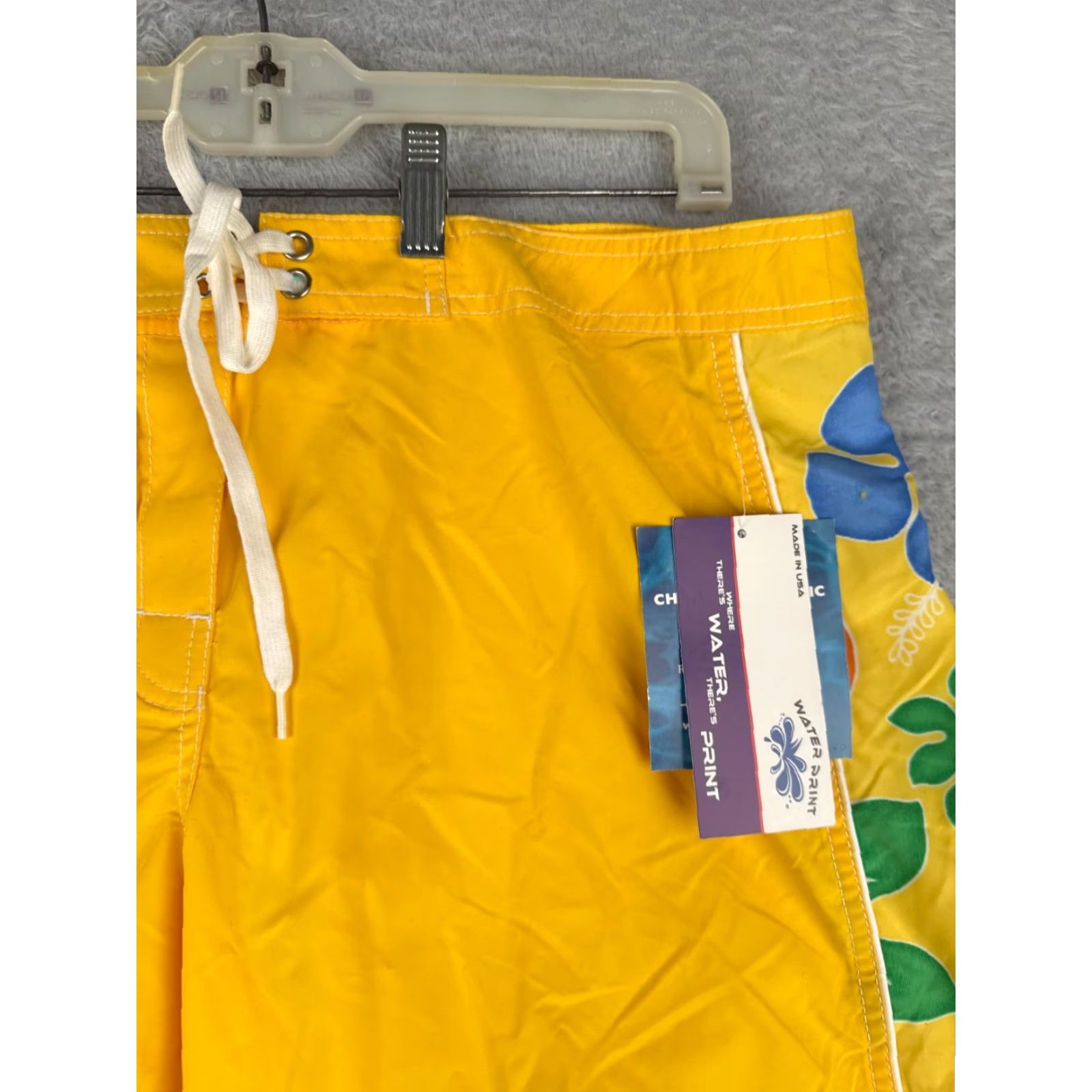 Vintage VINTAGE Mysterioso Women Board Shorts 14 Yellow Pattern Changing Chameleon Fabric Swim Bottoms Size 36" / US 14 / IT 50 - 5 Thumbnail