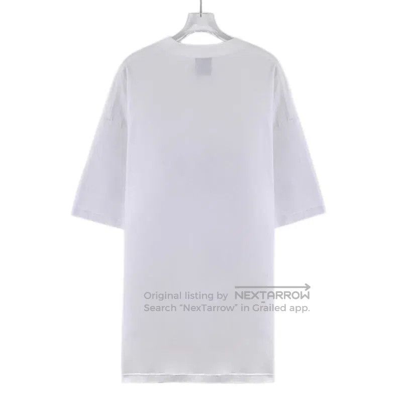 Balenciaga Balenciaga White Logo Printed Cotton Round Neck Short Slee Size US XL / EU 56 / 4 - 2 Thumbnail