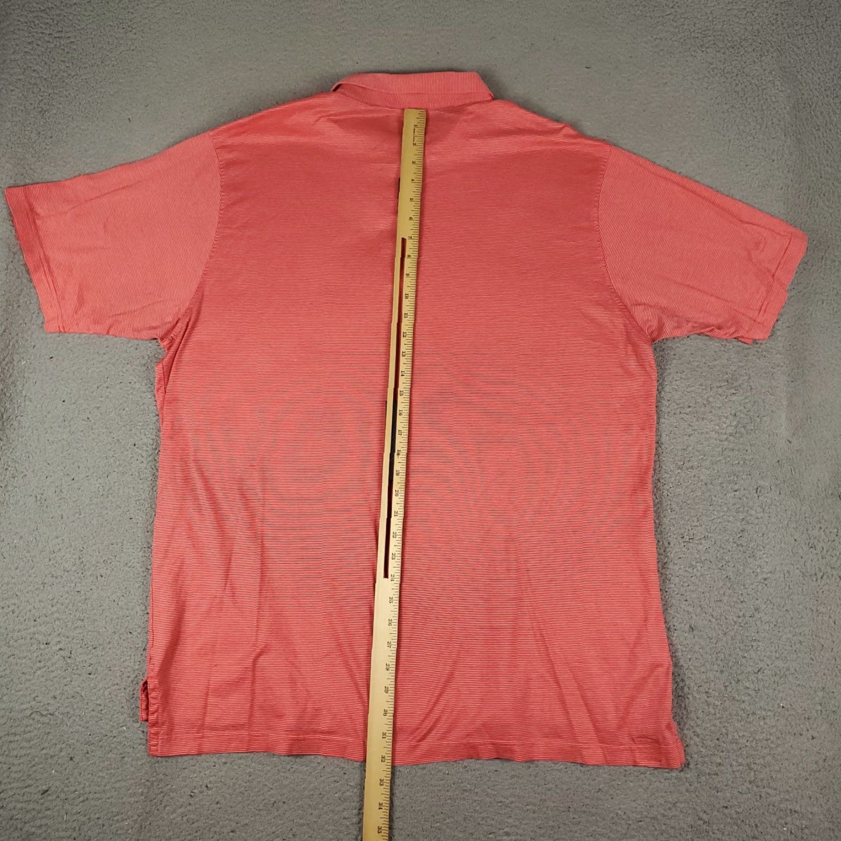 Peter Millar Peter Millar Polo Shirt Mens 2XL Pink Striped Golf Cotton Short Sleeve Shirt Size US XXL / EU 58 / 5 - 3 Thumbnail
