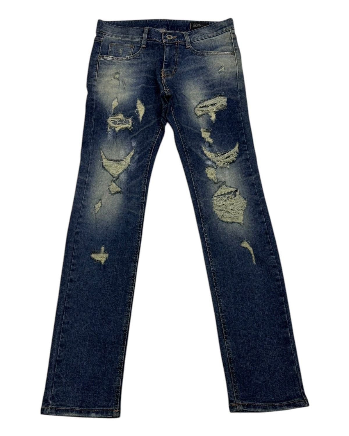 If Six Was Nine × Japanese Brand Slim Skinny Fit Slacks By Face Time Jeans Distressed Jeans Size US 30 / EU 46 - 1 Thumbnail