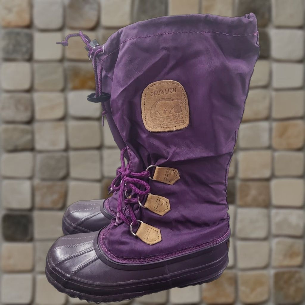 SOREL Sorel Kaufman Snowlion Snow Boots Womens Purple Plum Felt Lined Mid-Calf Winter Snow Boots Size 6 Size US 6 / IT 36 - 1 Thumbnail
