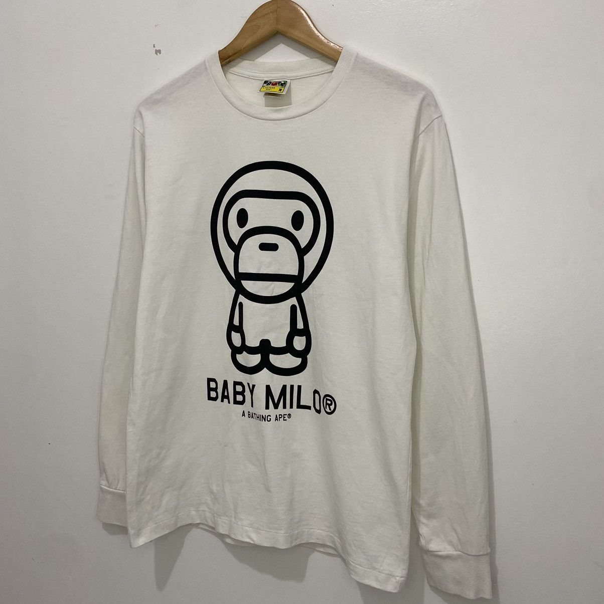 Bape Baby Milo Long Sleeves Tee Size US M / EU 48-50 / 2 - 3 Thumbnail