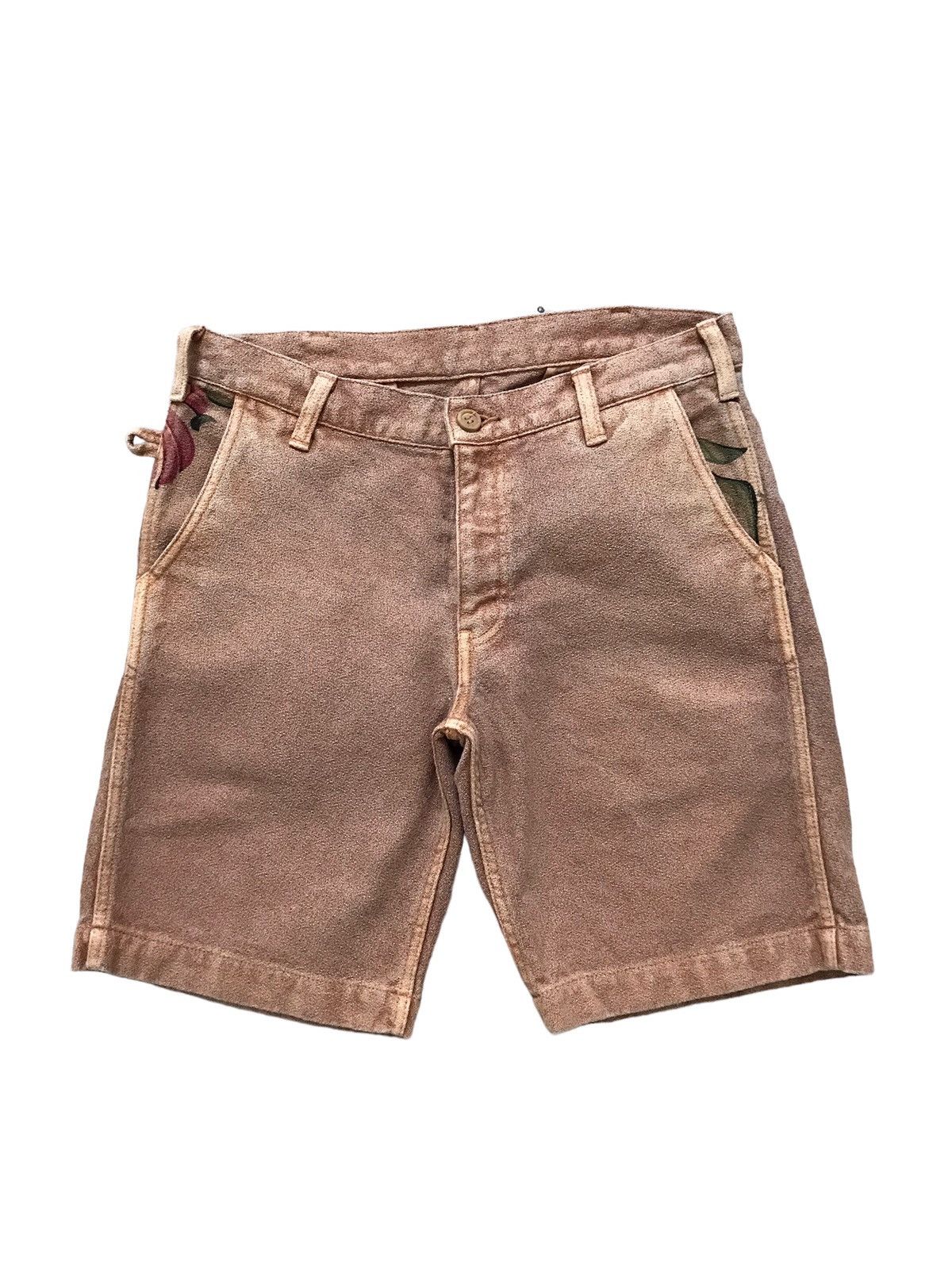 Japanese Brand Sunlight Believer Firm Fabric Leaf Pattern Shorts Size US 32 / EU 48 - 1 Thumbnail