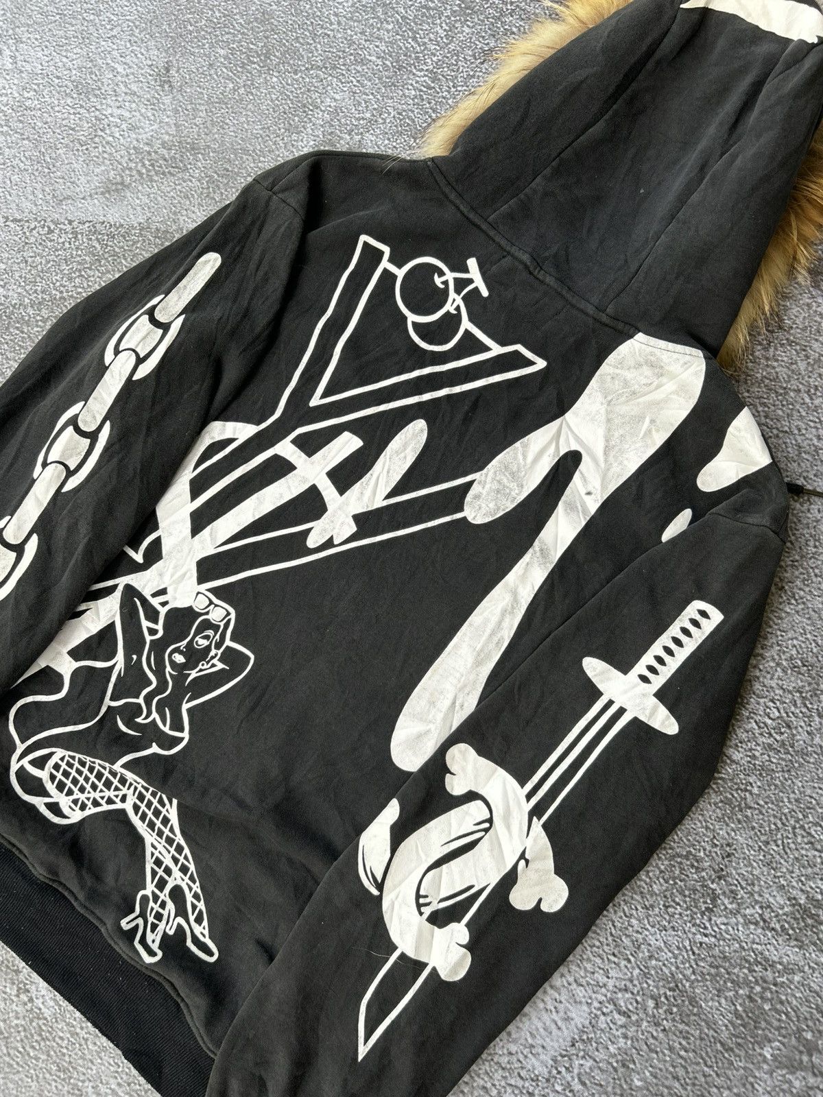 If Six Was Nine OuterSpace fur hoodie skull vkei style ifsixwasnine lgb Size US L / EU 52-54 / 3 - 3 Thumbnail