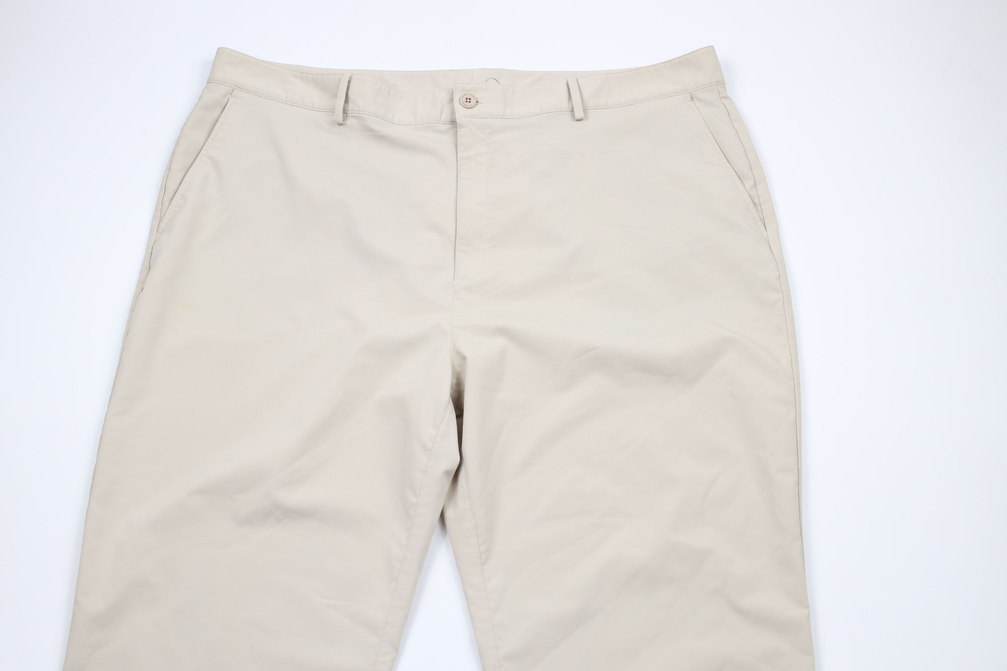 Under Armour × Vintage Under Armour Flat Front Knit Wide Leg Golf Pants Beige Size US 44 / EU 60 - 2 Thumbnail