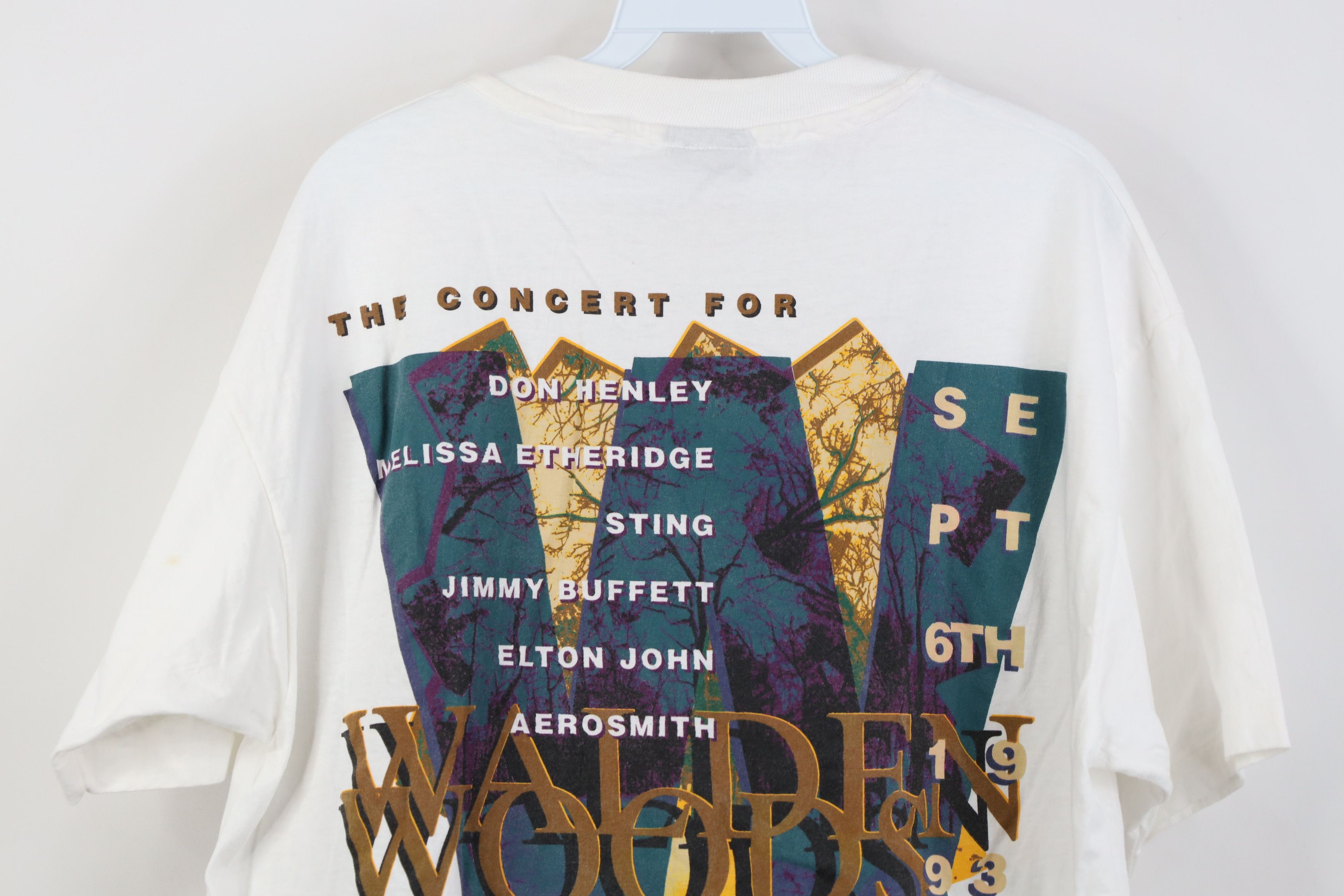 Vintage Vintage 90s Walden Woods Aerosmith Elton John T-Shirt USA Size US XL / EU 56 / 4 - 14 Thumbnail