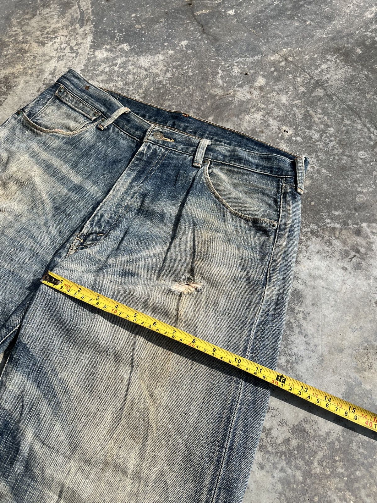 Hysteric Glamour × Levi's × Vintage Baggy 553 Selvadge Levis Blue Washed Denim Size US 34 / EU 50 - 15 Thumbnail