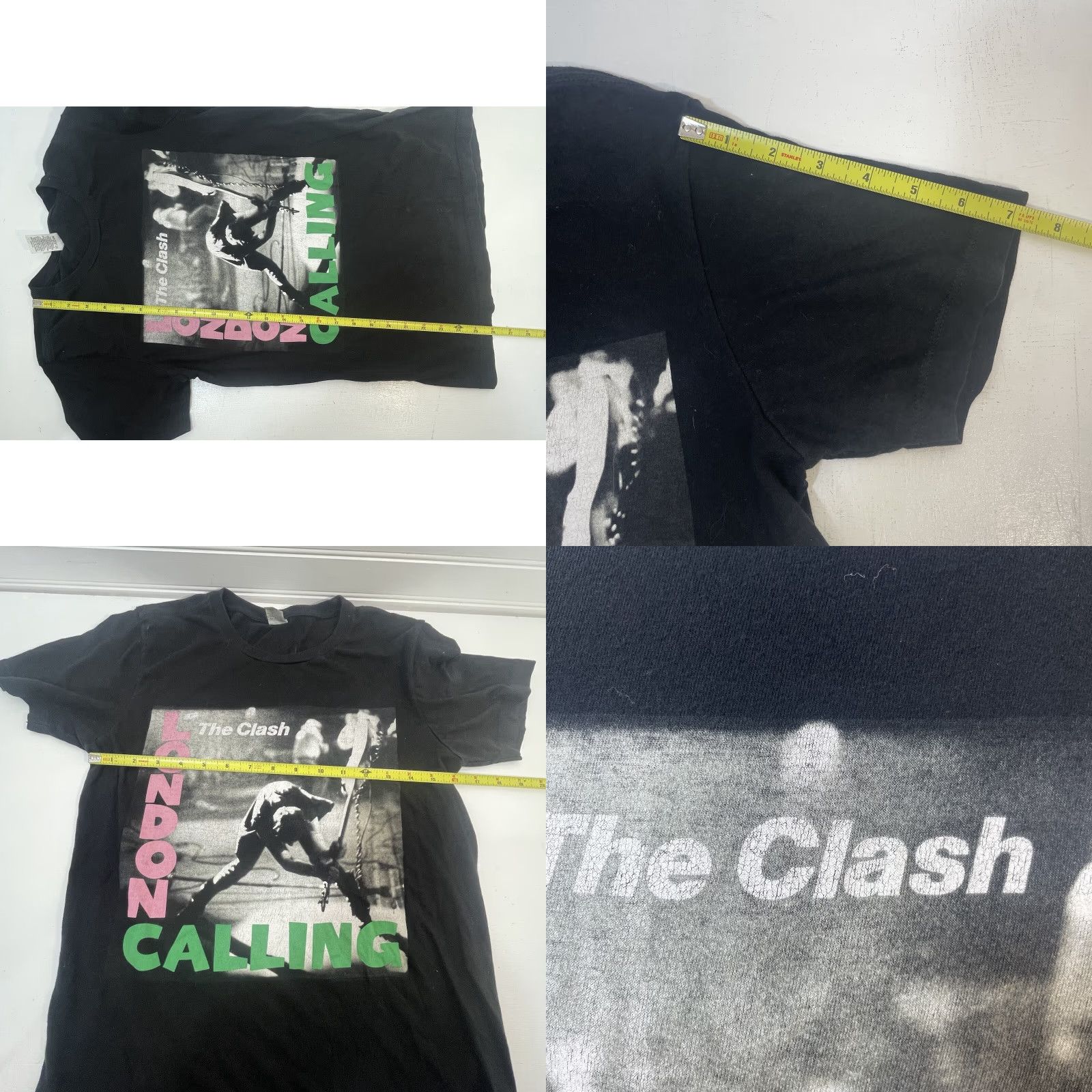 Vintage The Clash Shirt Men Small Black Short Sleeve Front Graphic Crew Size US S / EU 44-46 / 1 - 8 Thumbnail