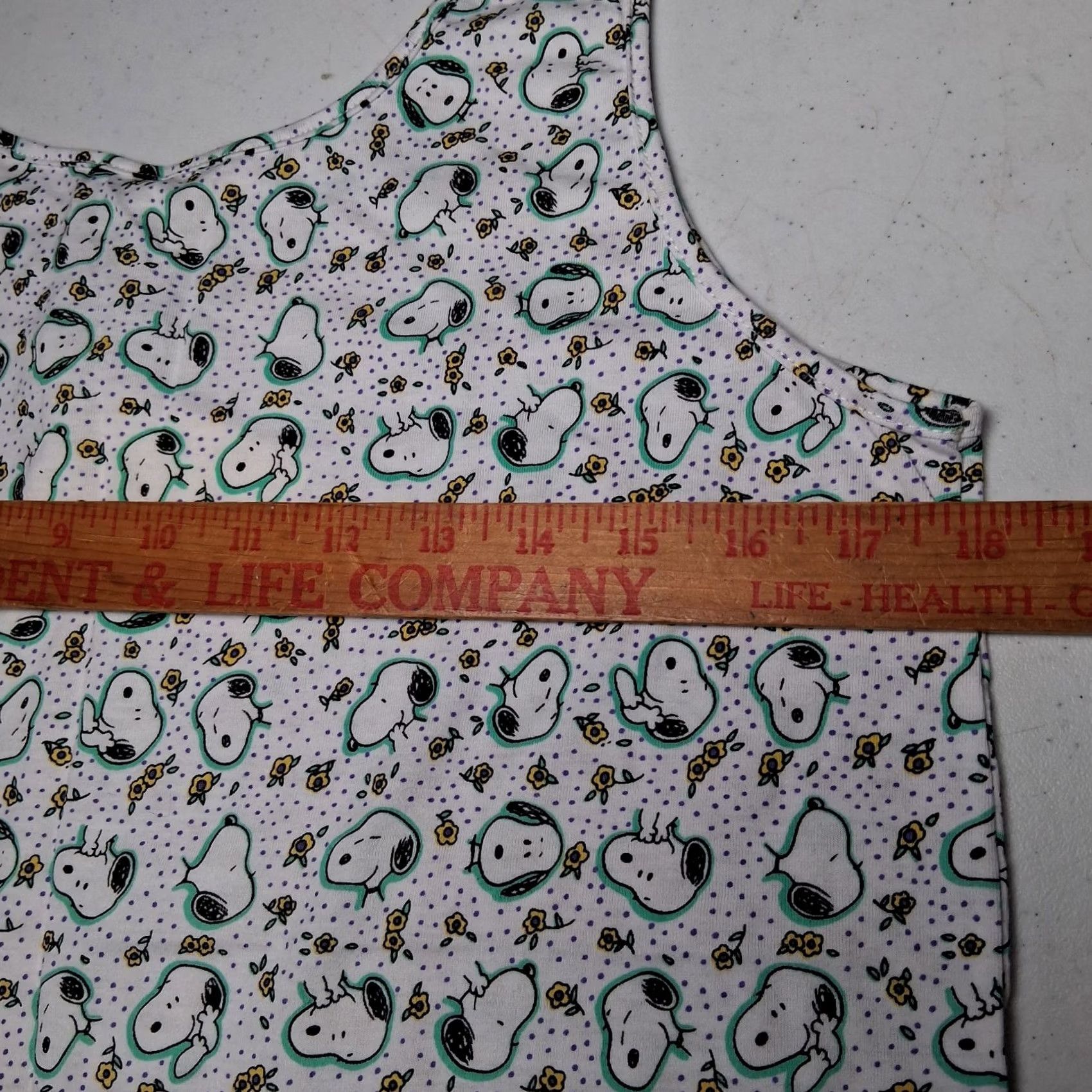 Peanuts VINTAGE Peanuts Snoopy Tank Top Woman M White Flowers Undershirt READ Size M / US 6-8 / IT 42-44 - 5 Thumbnail