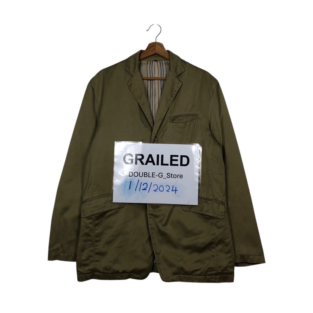 Issey Miyake 📌Vintage Chore Worker Jacket Blanket Striped Lining Size US L / EU 52-54 / 3 - 1 Thumbnail