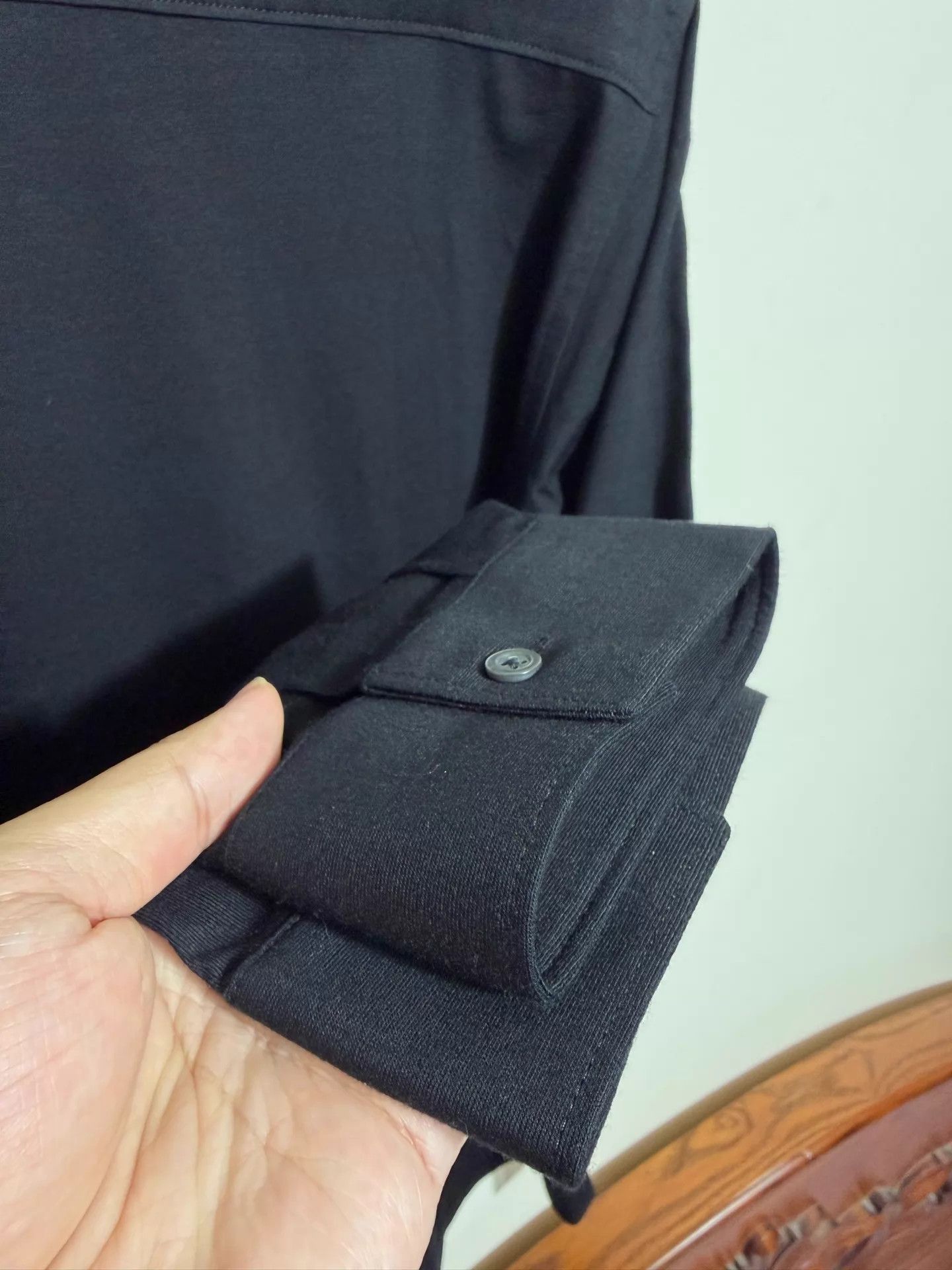 Jil Sander Jil Sander Black Long Sleeve Shirt 42 New With Tags Size US L / EU 52-54 / 3 - 4 Thumbnail