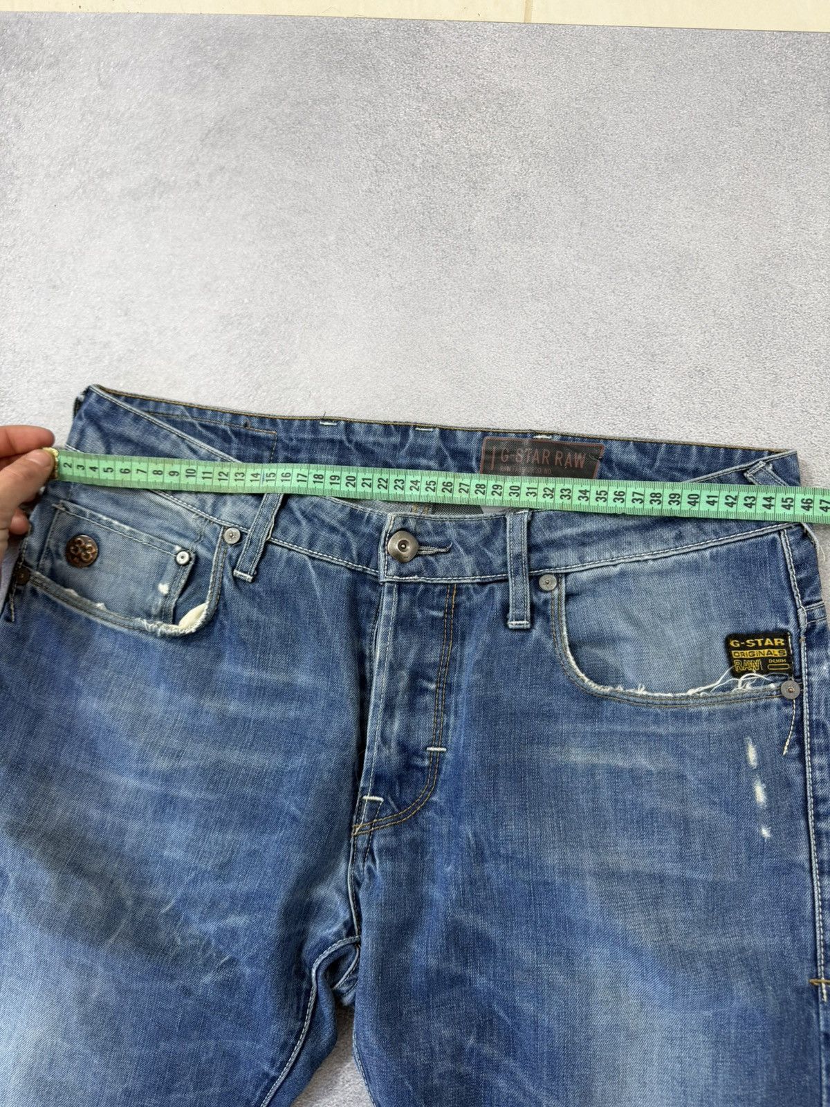G-Star 00s G Star Tornado Mart Style Buckle Back Washed Denim Jeans Size US 32 / EU 48 - 22 Thumbnail