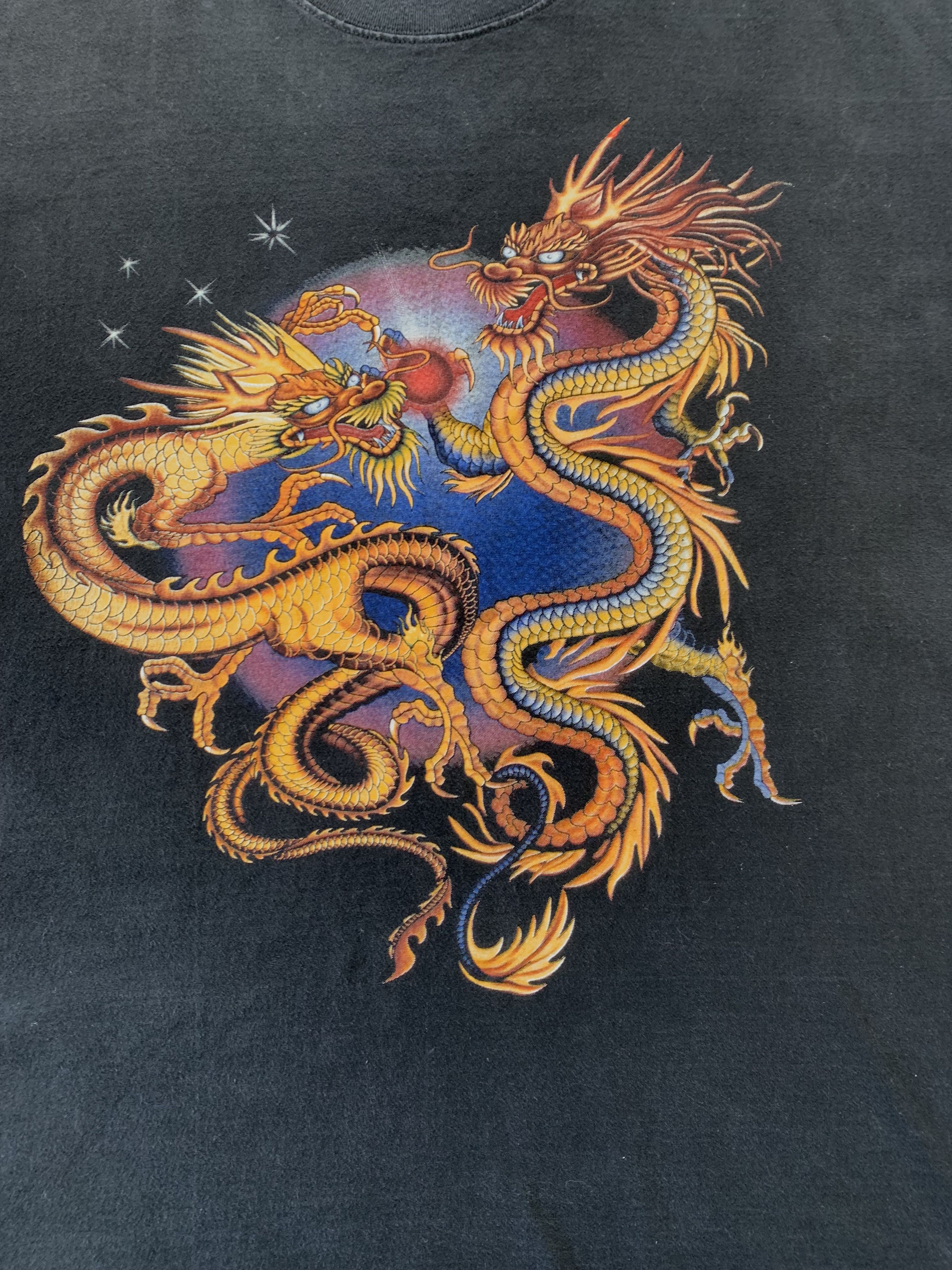 Japanese Brand Mr Big Outfitters Dragon T-shirt Y2K Size US XXL / EU 58 / 5 - 5 Thumbnail