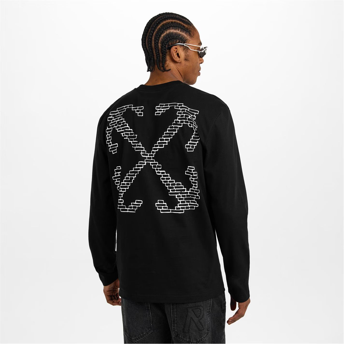 Off-White o1g2r1mq0226 Brick Skate T Long Sleeve T-Shirt In Black Size US M / EU 48-50 / 2 - 4 Thumbnail