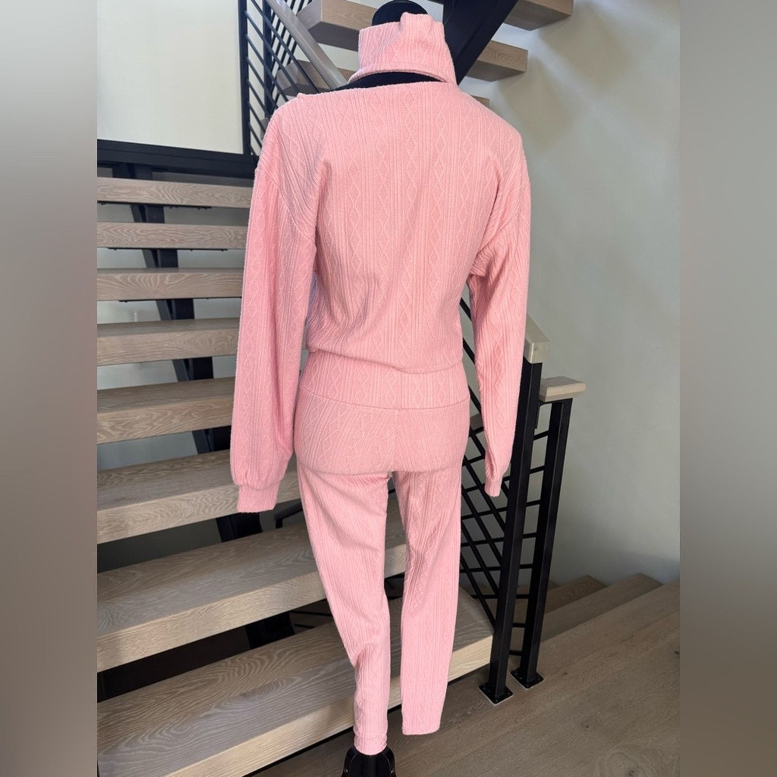 Other Chic Pink Women's Cowl Neck Sweater and tights size S/M Size S / US 4 / IT 40 - 4 Thumbnail
