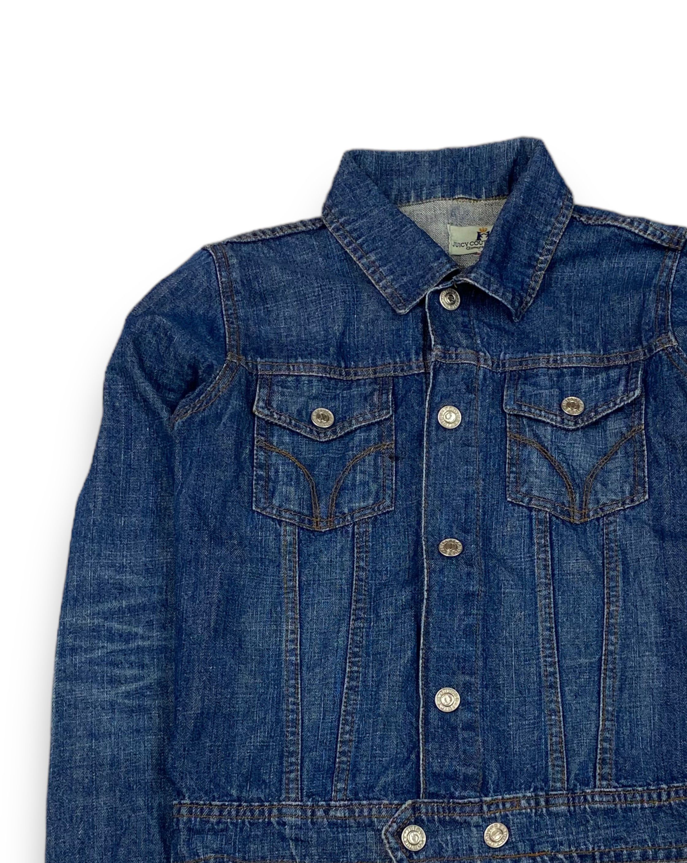 Jean Vintage WOMEN'S JUICY COUTURE Denim Jacket Big Logo M787 Size S / US 4 / IT 40 - 4 Thumbnail