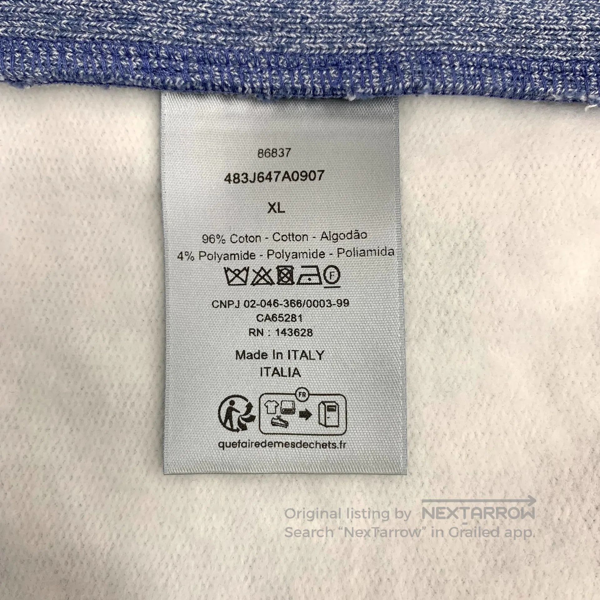 Dior Dior Blue Logo Jacquard Full Print Cotton Hooded Sleeveles Size XL / US 12-14 / IT 48-50 - 8 Thumbnail
