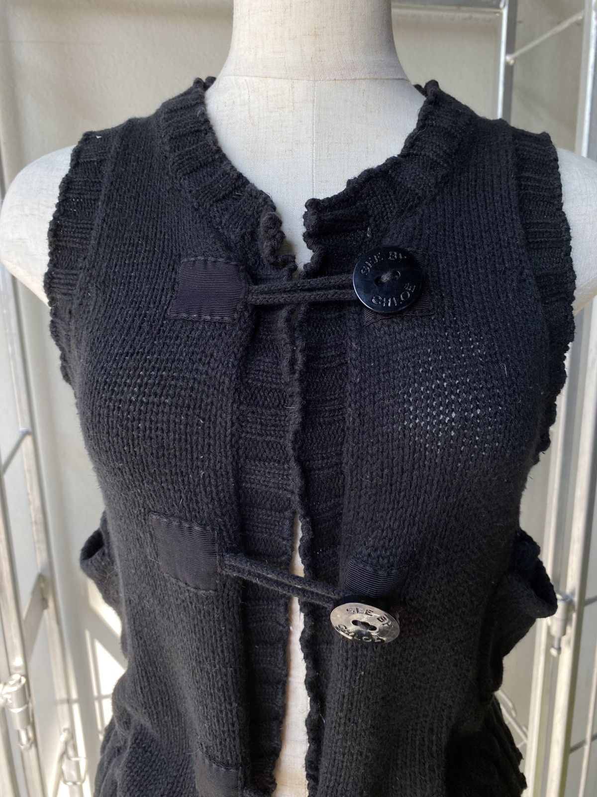 See by Chloe SEE BY CHLOÉ Black Knit Vest Size S / US 4 / IT 40 - 13 Thumbnail